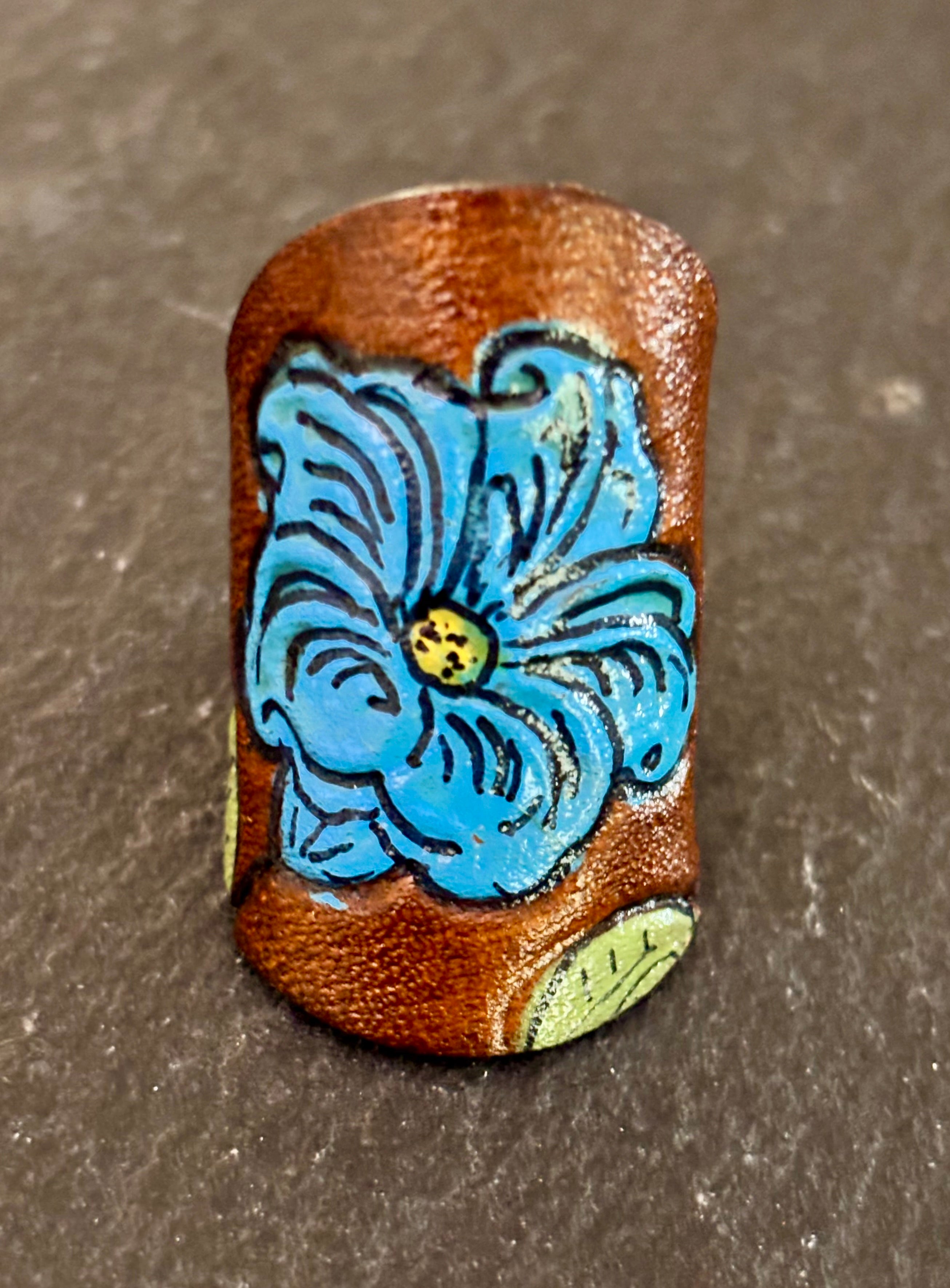 Wildcrafted Leather Handpainted Leather Rings boho clothing, festival outfit, hippie style apparel | Elevated Hippie