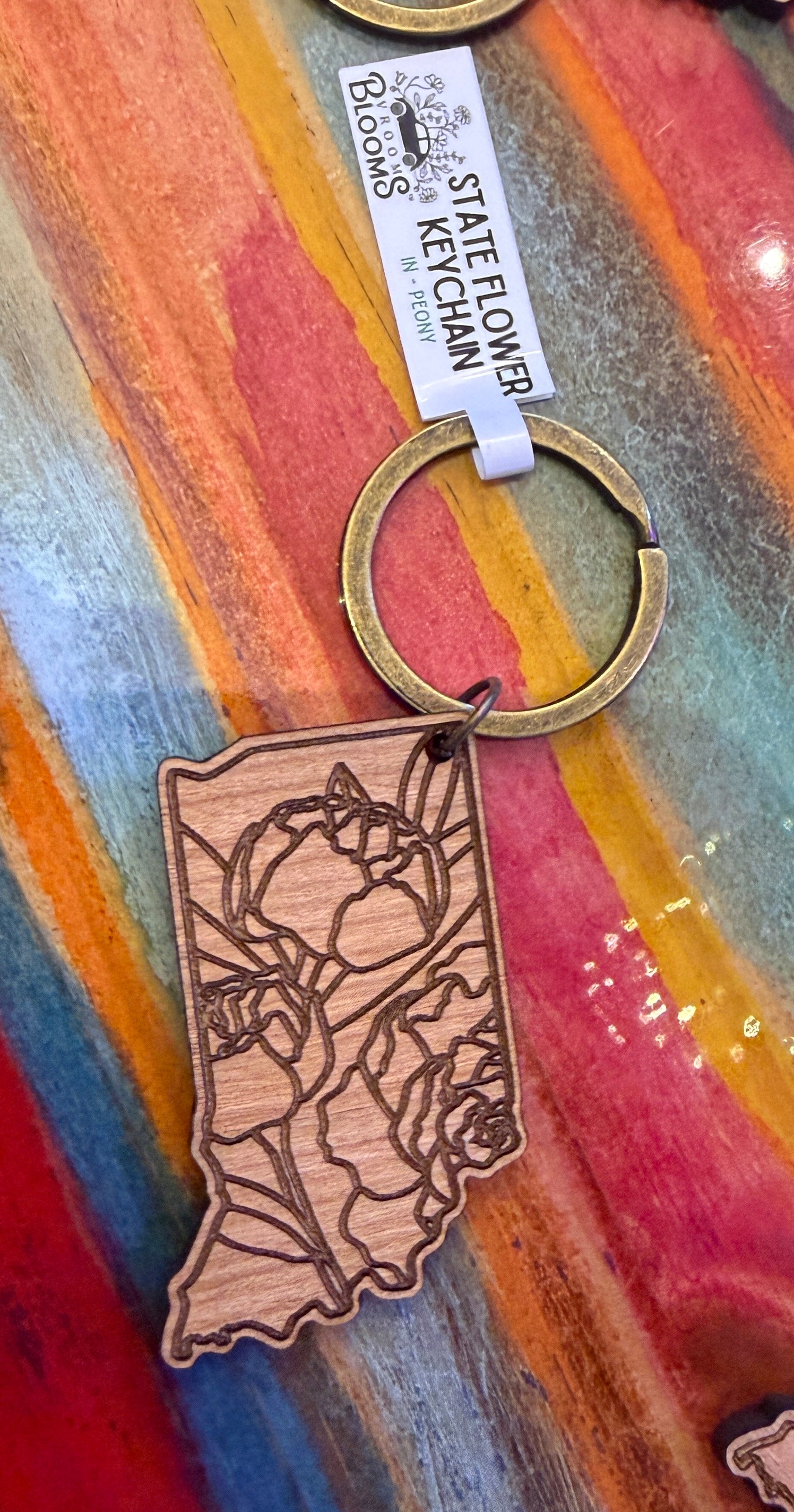 Handmade State Flower Keychain boho clothing, festival outfit, hippie style apparel | Elevated Hippie