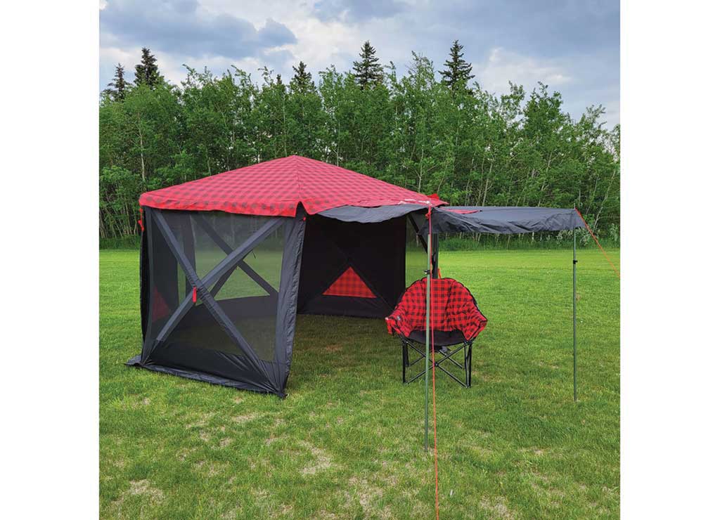 KUMA Super BEAR DEN Deluxe Gazebo - RED Plaid - image 1