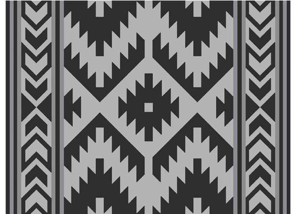 KUMA Sante FE BOHO Outdoor MAT - 12ft X 9ft (black/grey) - image 1