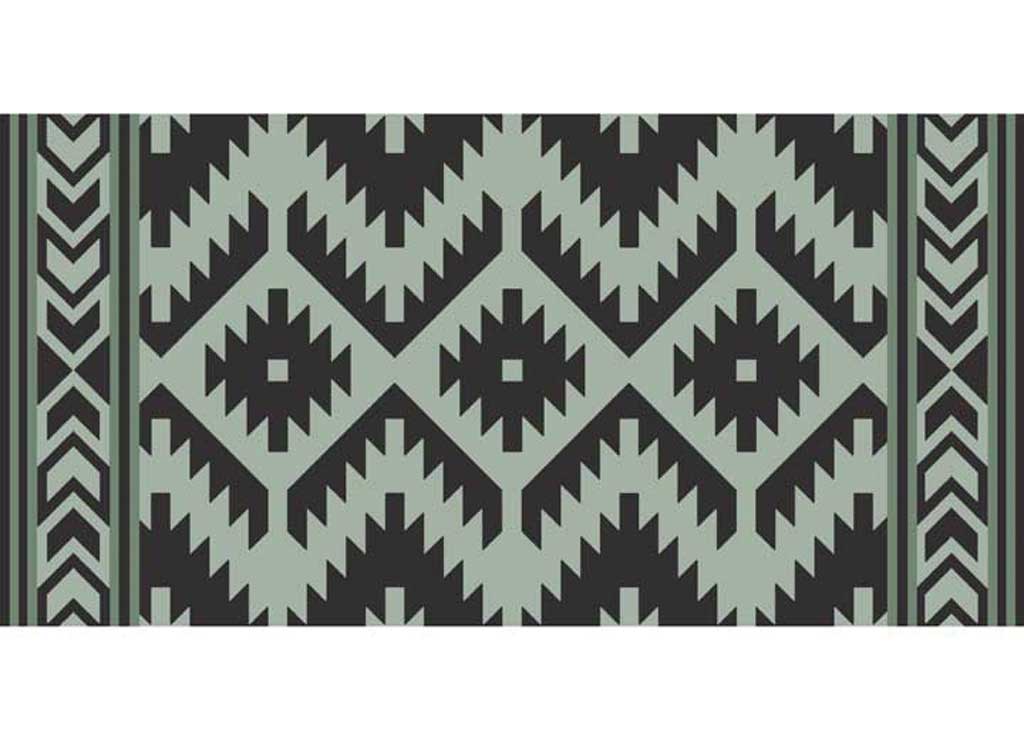 KUMA Sante FE BOHO Outdoor MAT - 18ft X 9ft (sage/black) - image 1