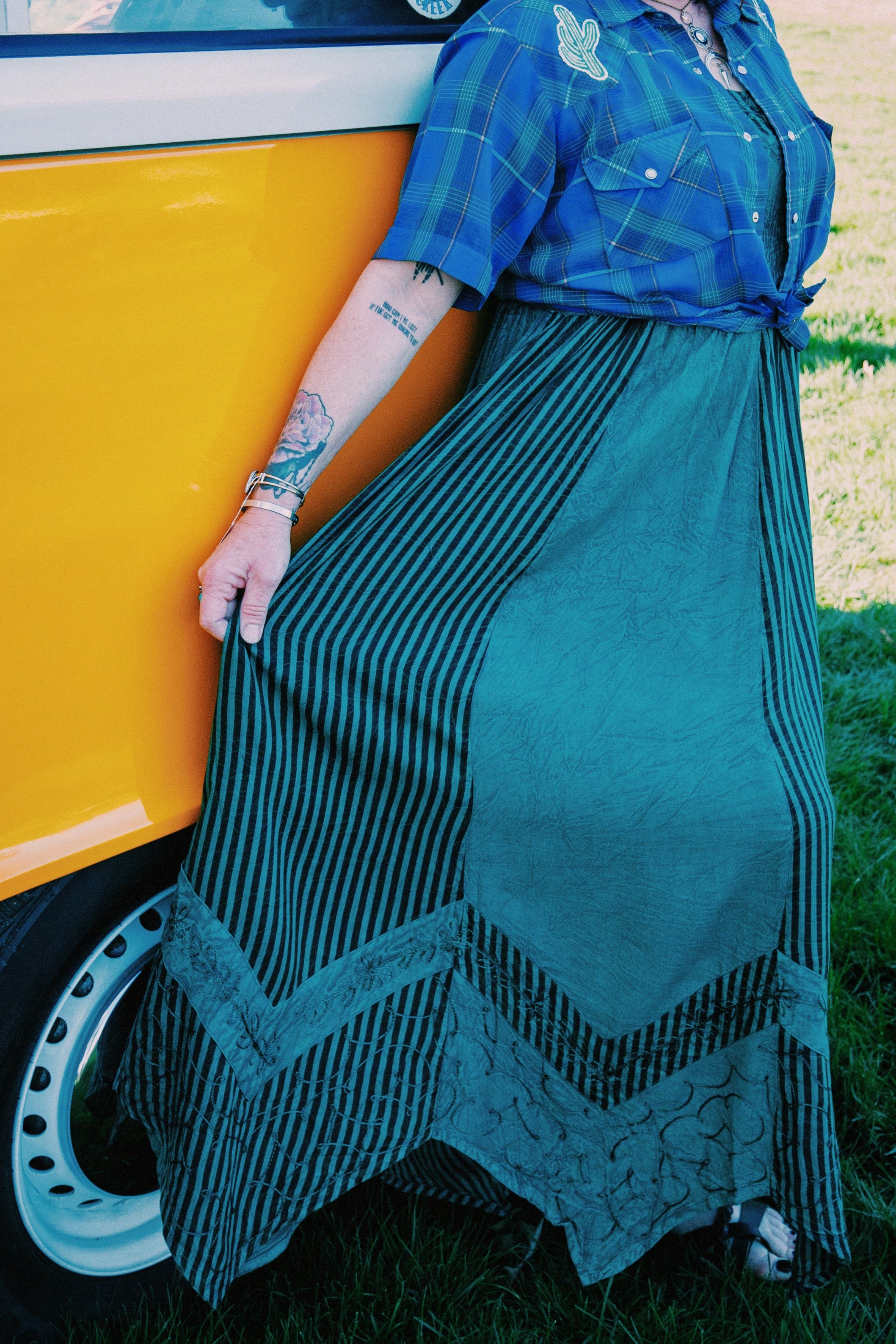 Hand Embroidered Desert Bloom Western Pearl Snap (Unisex) boho clothing, festival outfit, hippie style apparel | Elevated Hippie