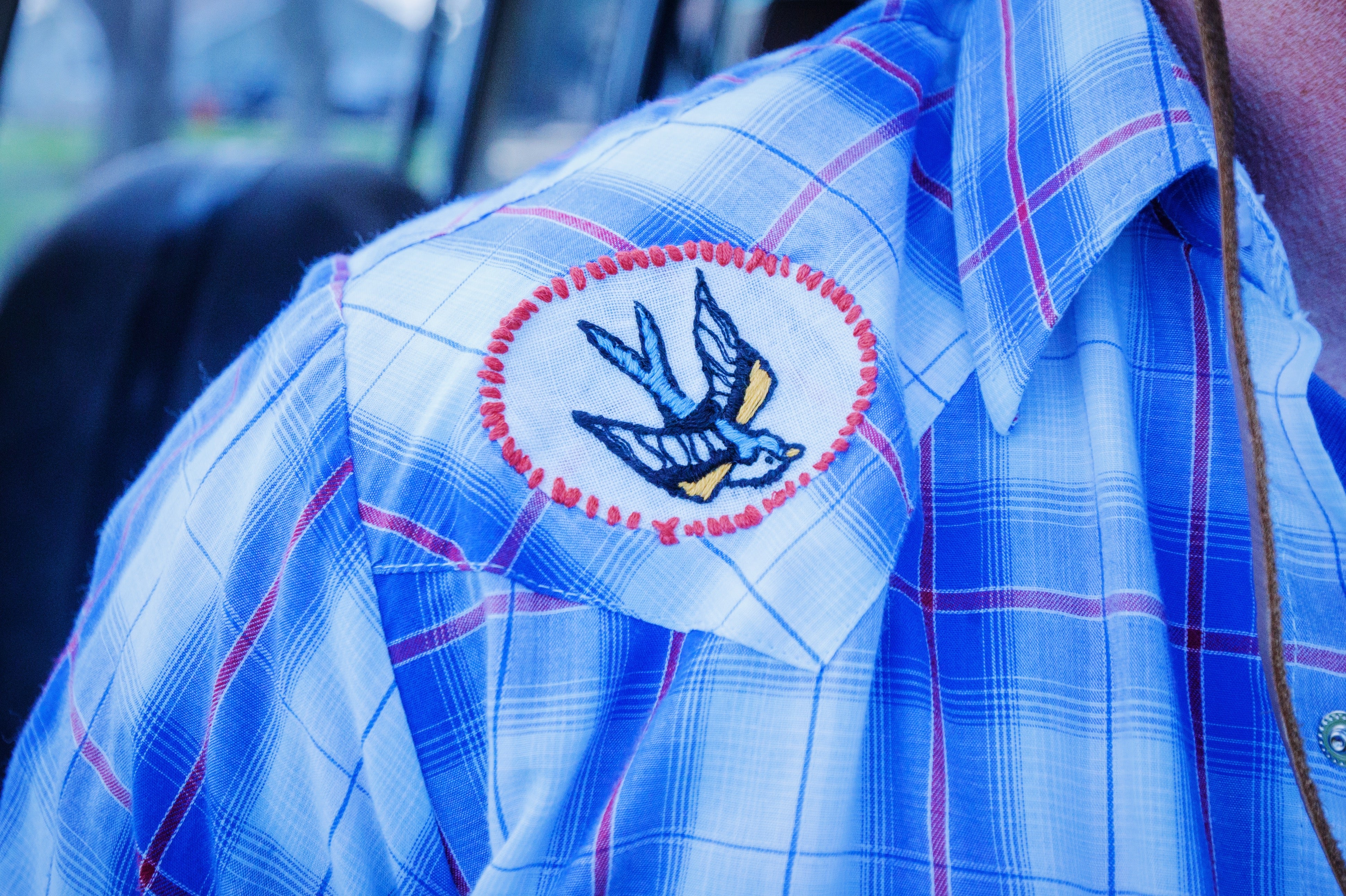 Hand stitched Embroidered Repurposed Pearl Snap Western Shirt boho clothing, festival outfit, hippie style apparel | Elevated Hippie