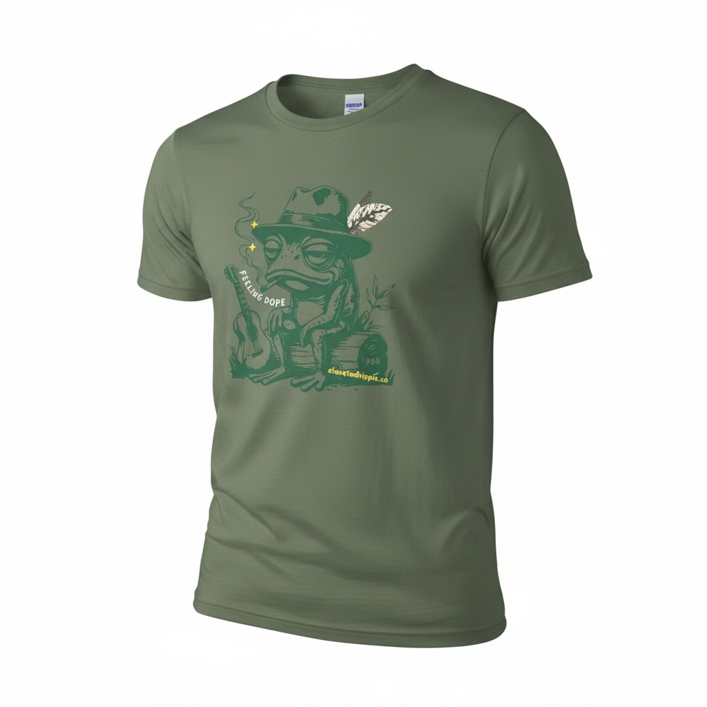 Feelin’ Dope Frog Graphic Tee – Elevated Hippie boho clothing, festival outfit, hippie style apparel | Elevated Hippie