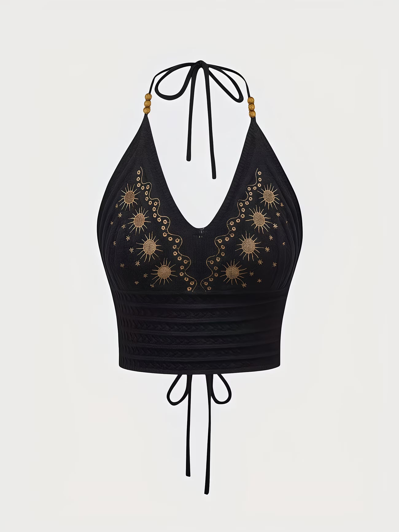 Textured Crop Halter Top boho clothing, festival outfit, hippie style apparel | Elevated Hippie