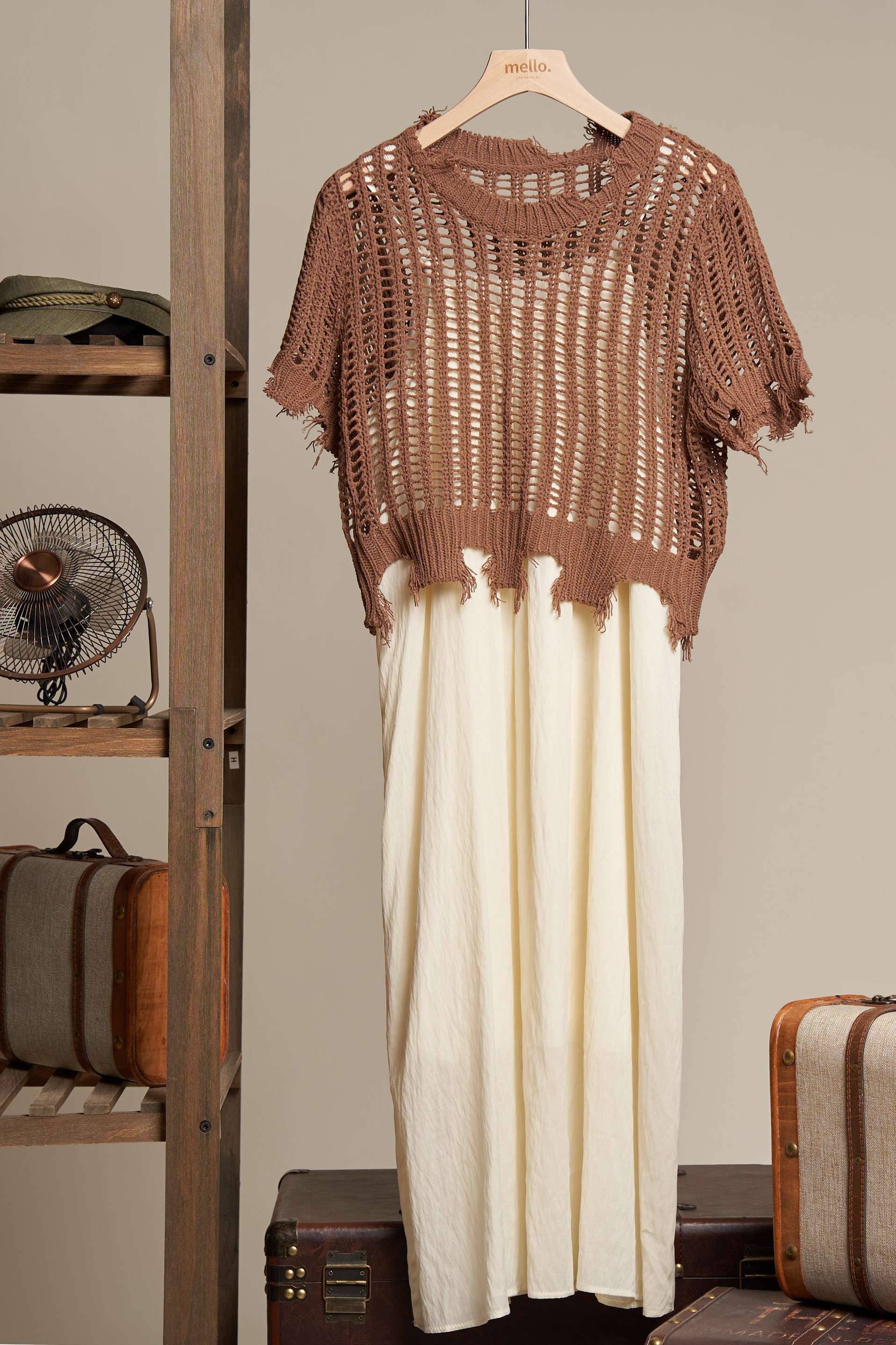 Crochet Cover Up Top boho clothing, festival outfit, hippie style apparel | Elevated Hippie