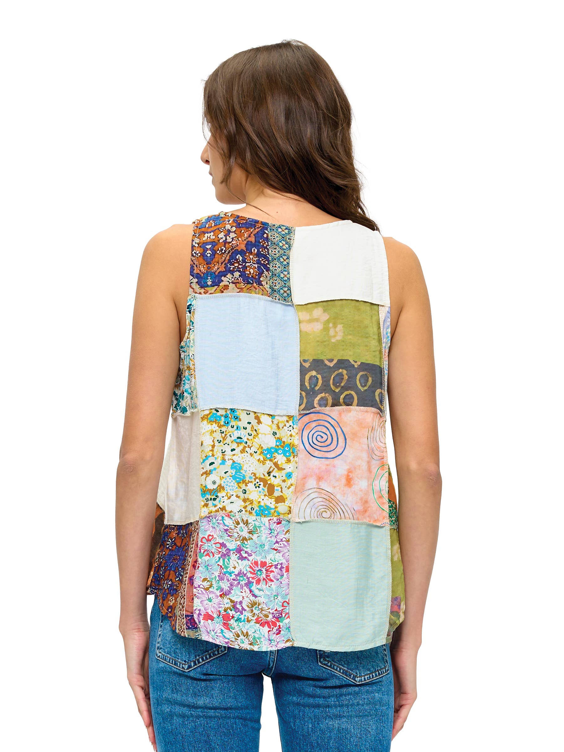 Boho Floral Patchwork Top boho clothing, festival outfit, hippie style apparel | Elevated Hippie