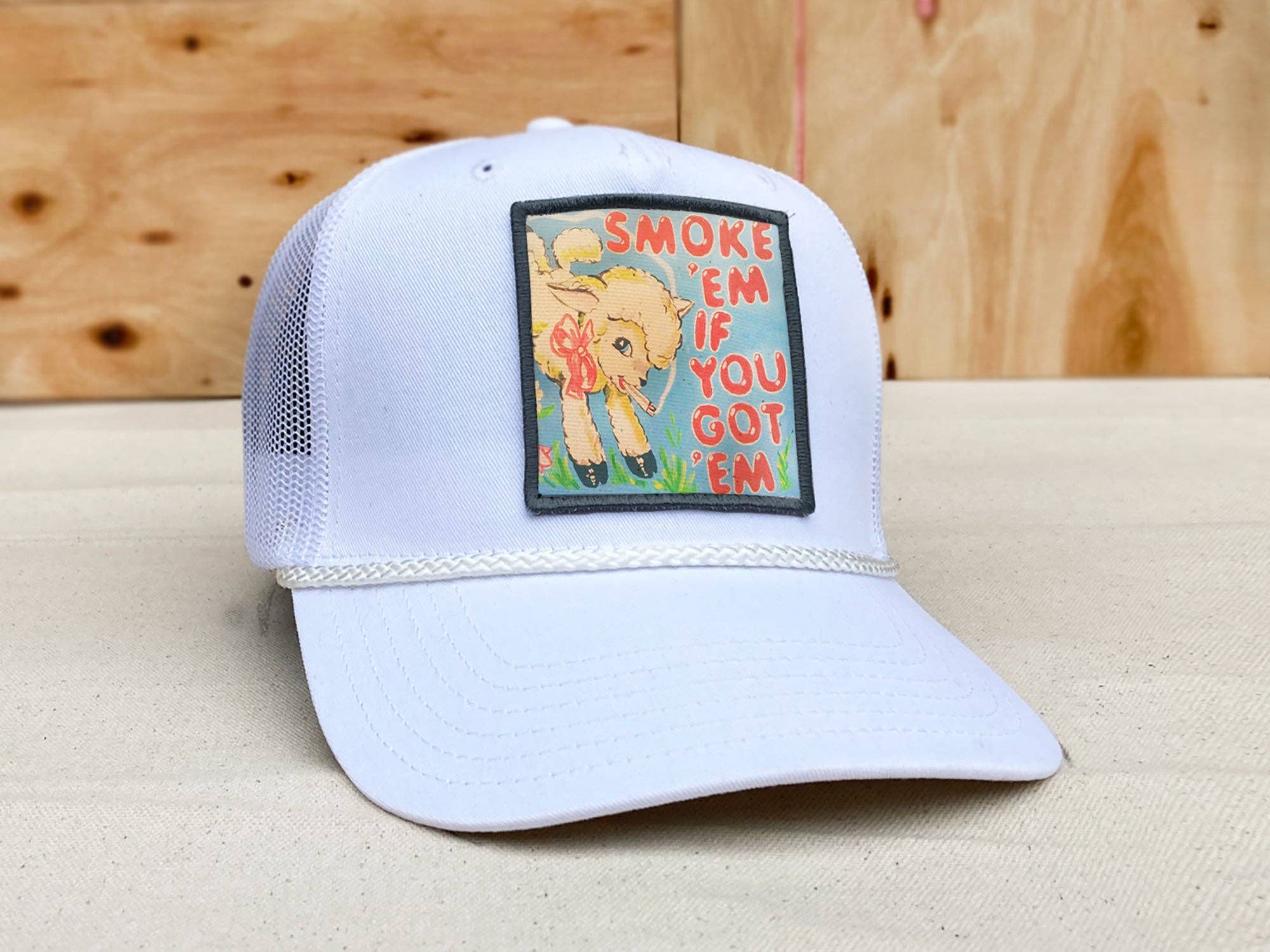 Smoke Em - Stanley Trucker Hat boho clothing, festival outfit, hippie style apparel | Elevated Hippie