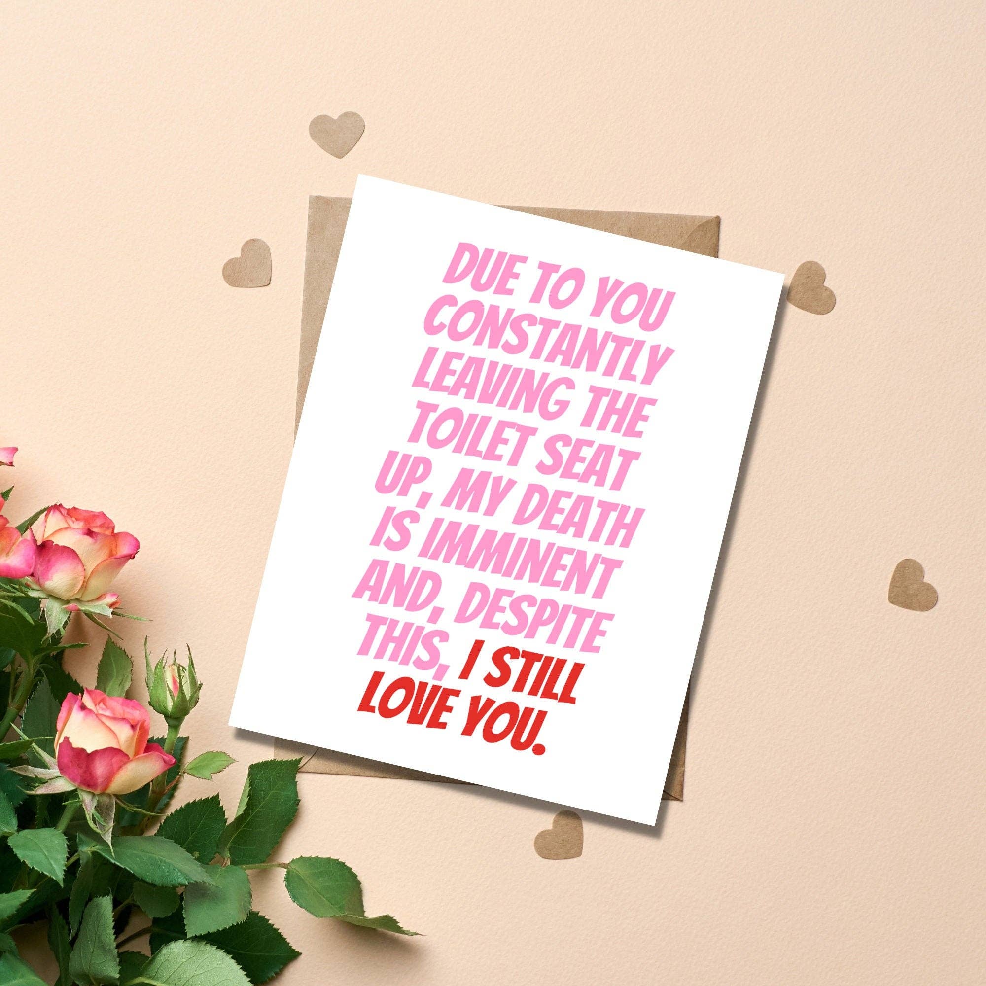 Imminent Death by Toilet Seat Card - The Elevated Hippie