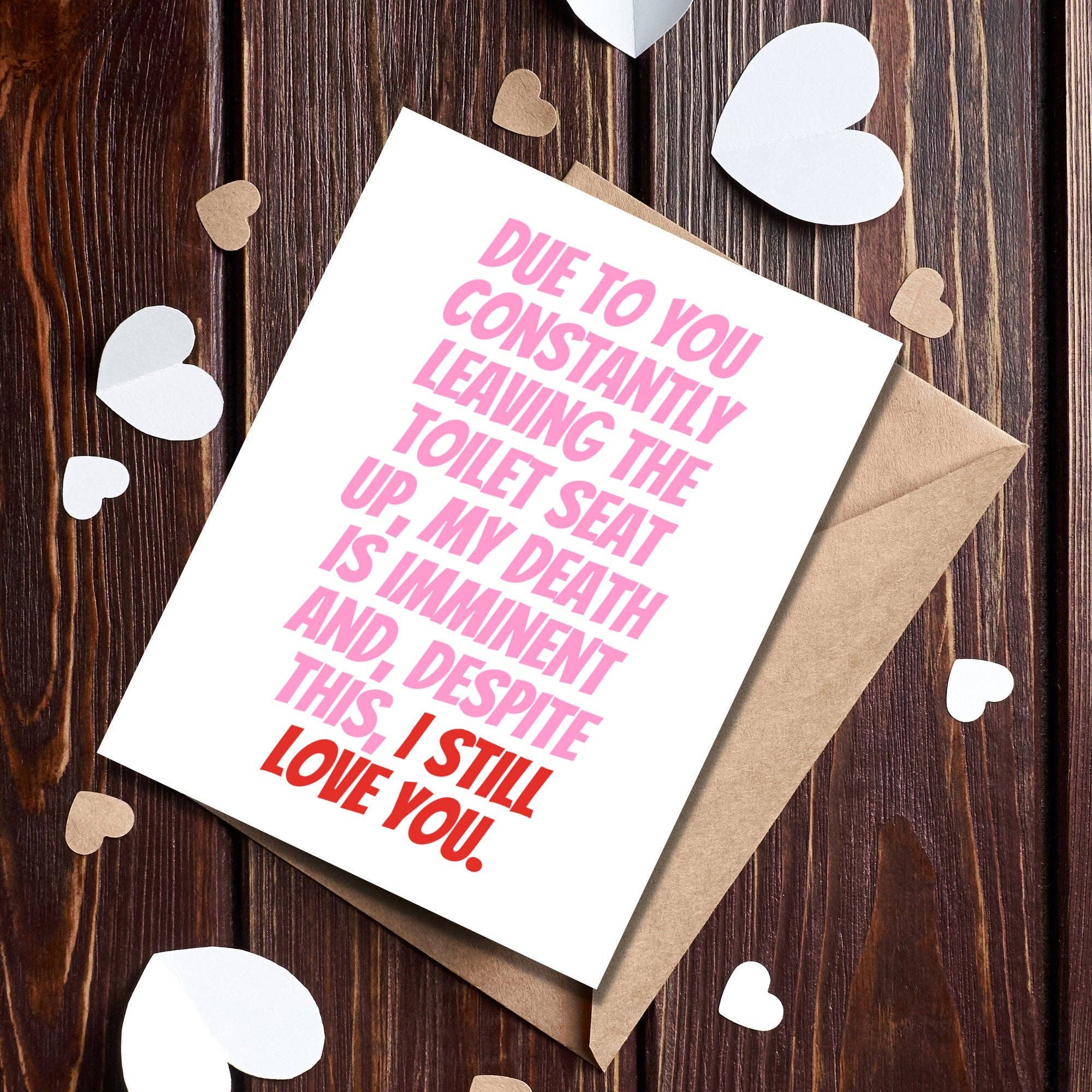 Imminent Death by Toilet Seat Card - The Elevated Hippie