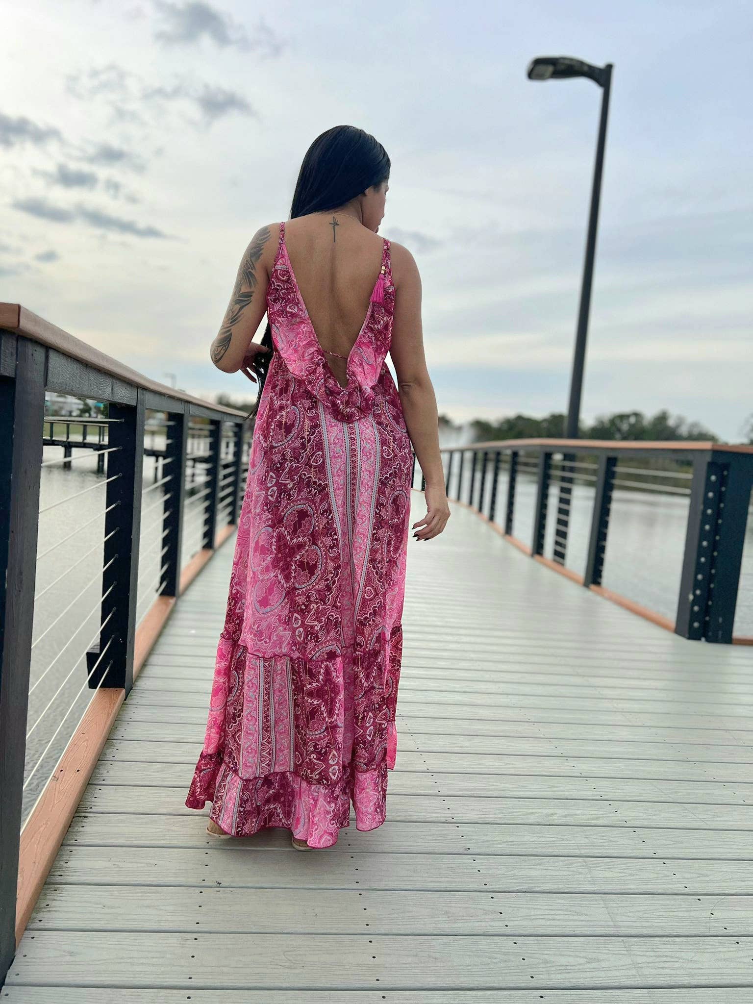 Boho Maxi Dress, Soft fabric -Case of Mixed Colors- boho clothing, festival outfit, hippie style apparel | Elevated Hippie