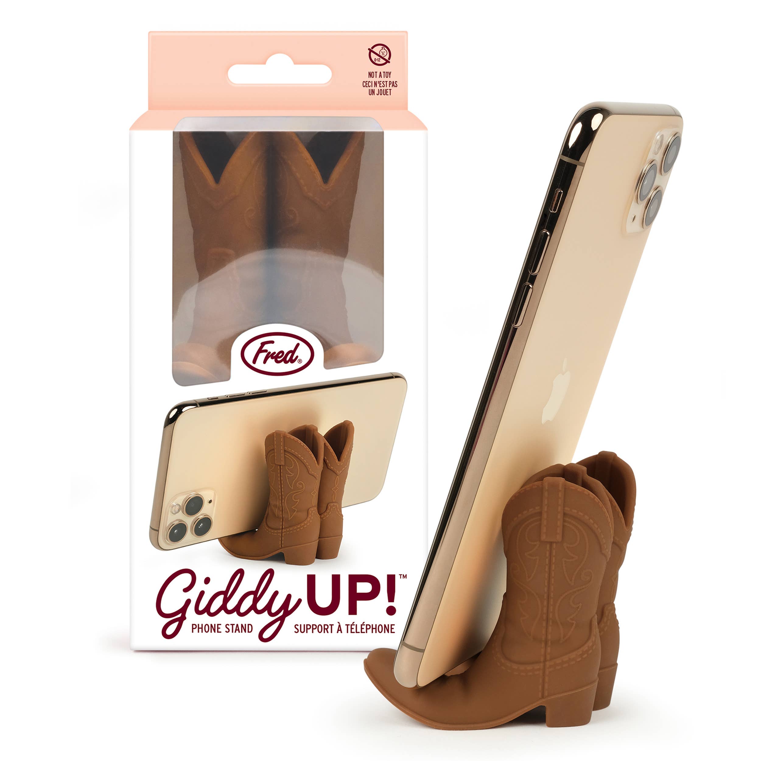Fred & Friends Giddy Up Cowboy Boot Phone Stand boho clothing, festival outfit, hippie style apparel | Elevated Hippie