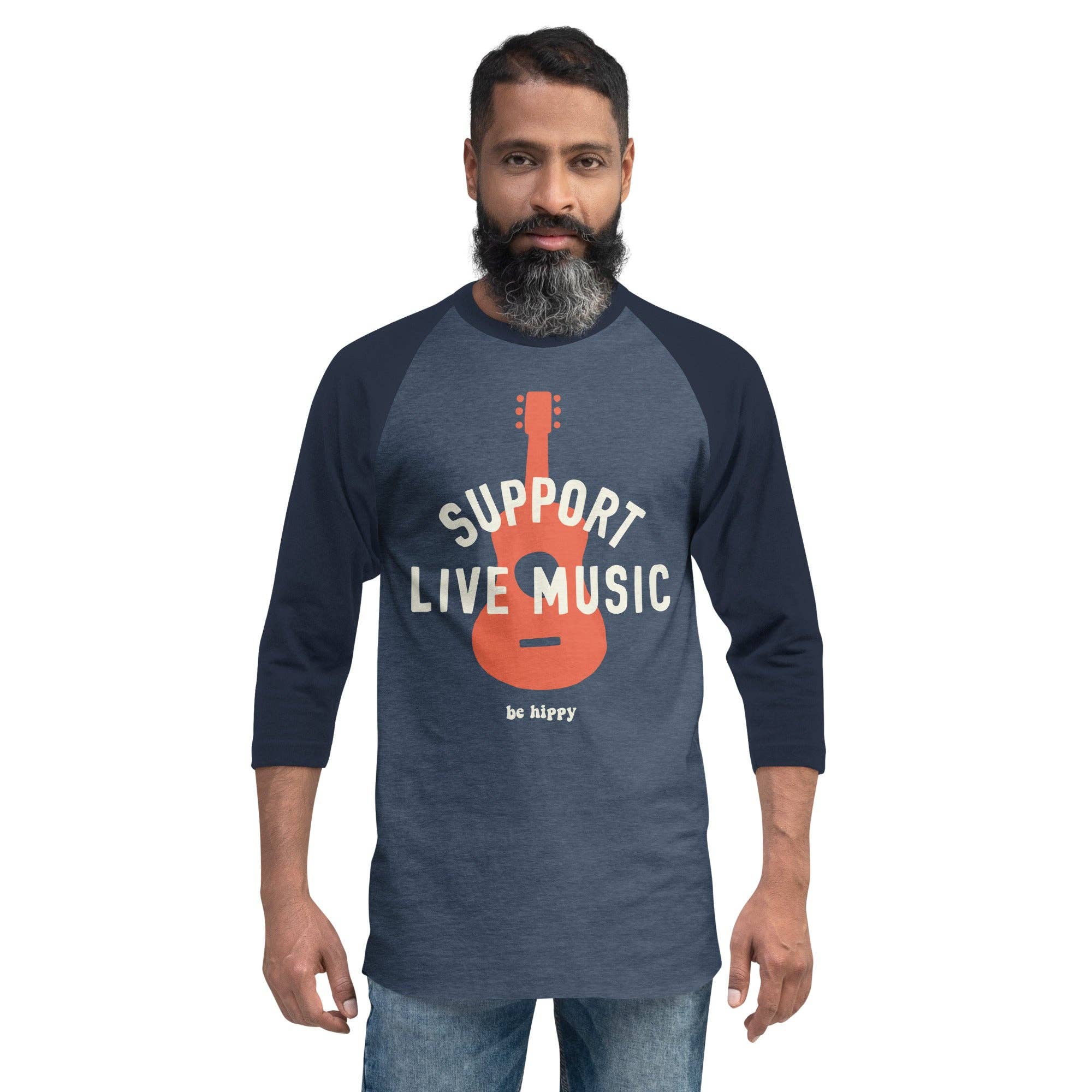 Support Live Music Baseball Tee - The Elevated Hippie