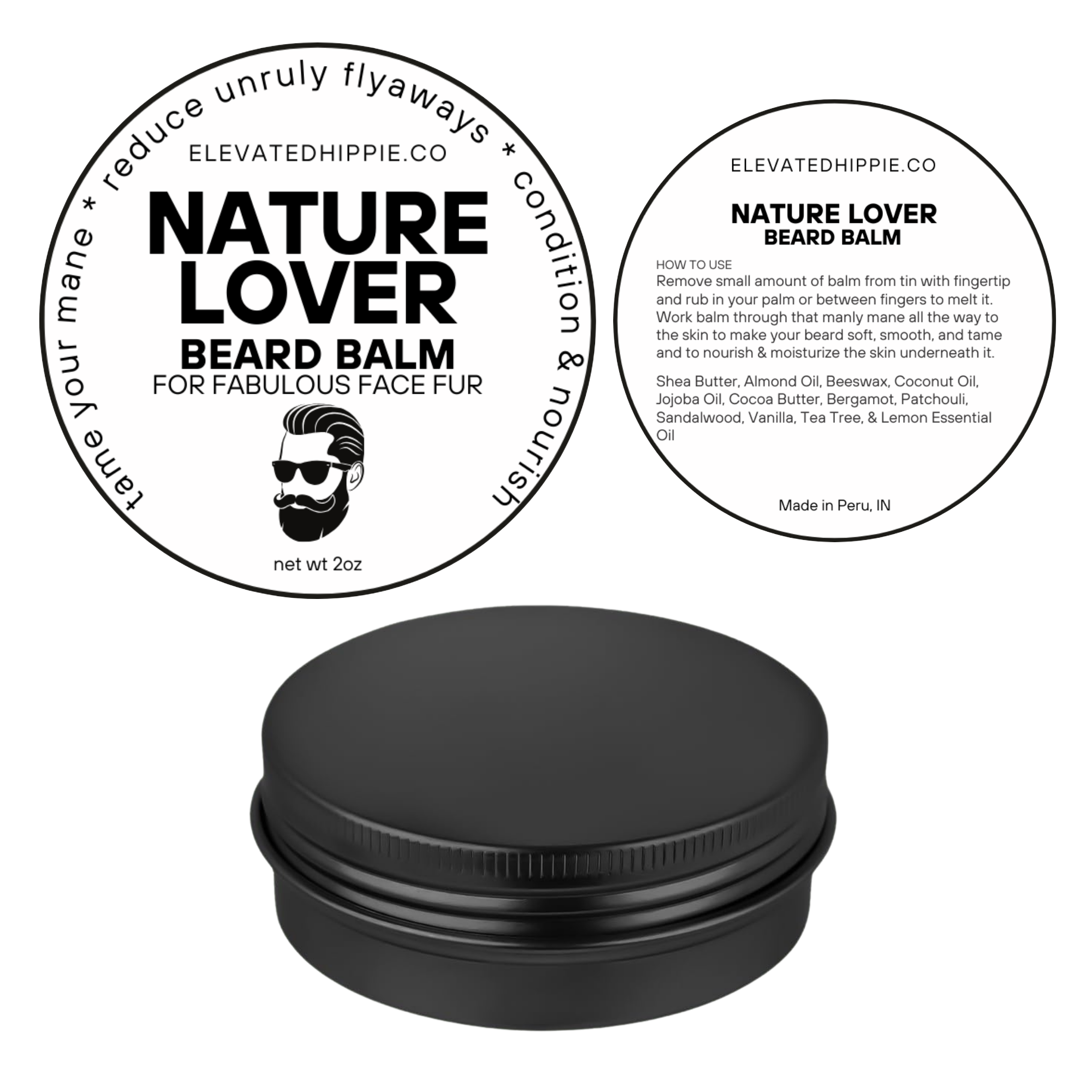 Nature Lover Beard Balm – Fresh Outdoor Scent with Light Hold boho clothing, festival outfit, hippie style apparel | Elevated Hippie