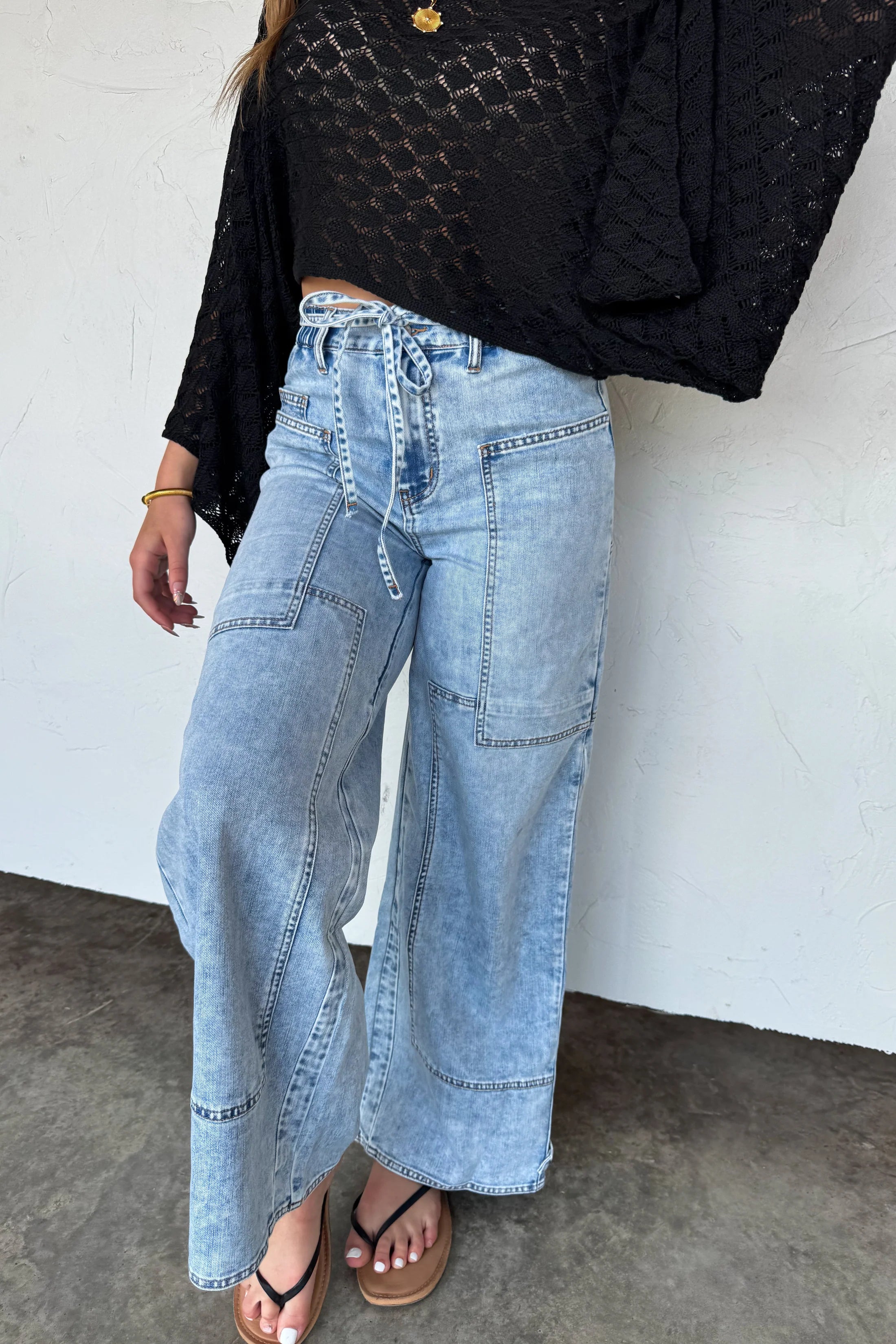 Jovie Tie Waist Jeans - The Elevated Hippie