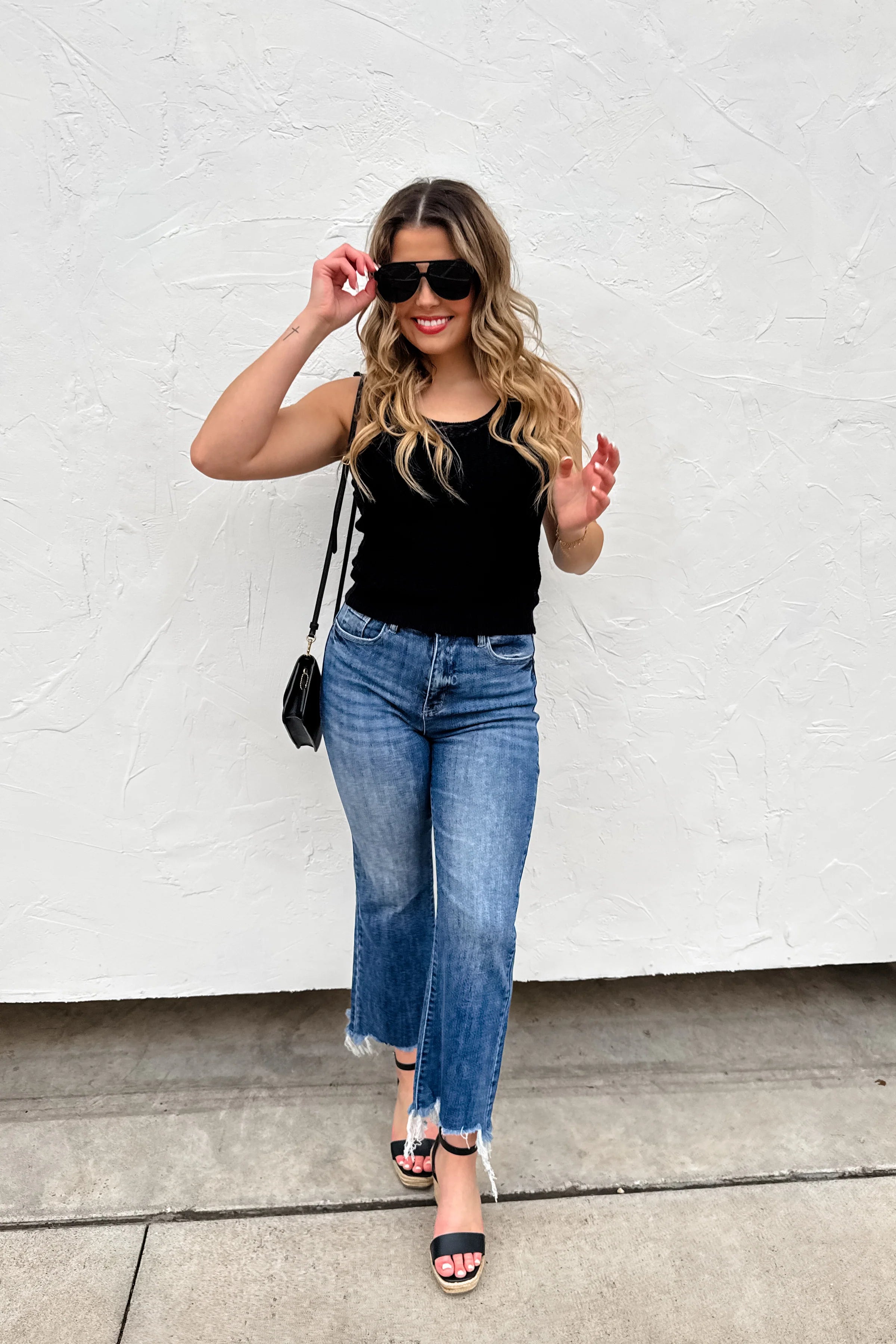 URBAN NON DISTRSSED CROP JEAN - The Elevated Hippie