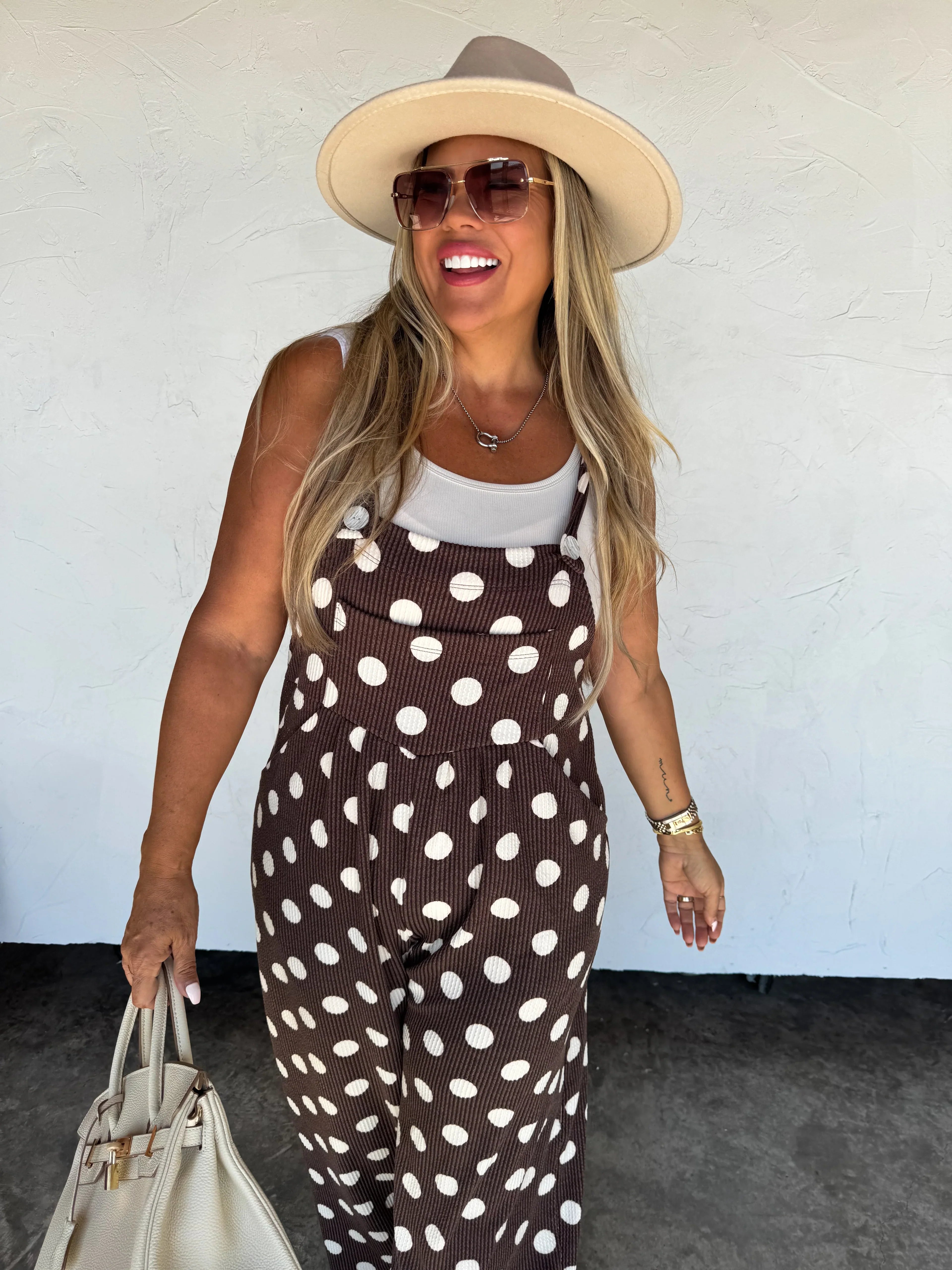 POLKA DOT KARLI BOHO OVERALLS - The Elevated Hippie