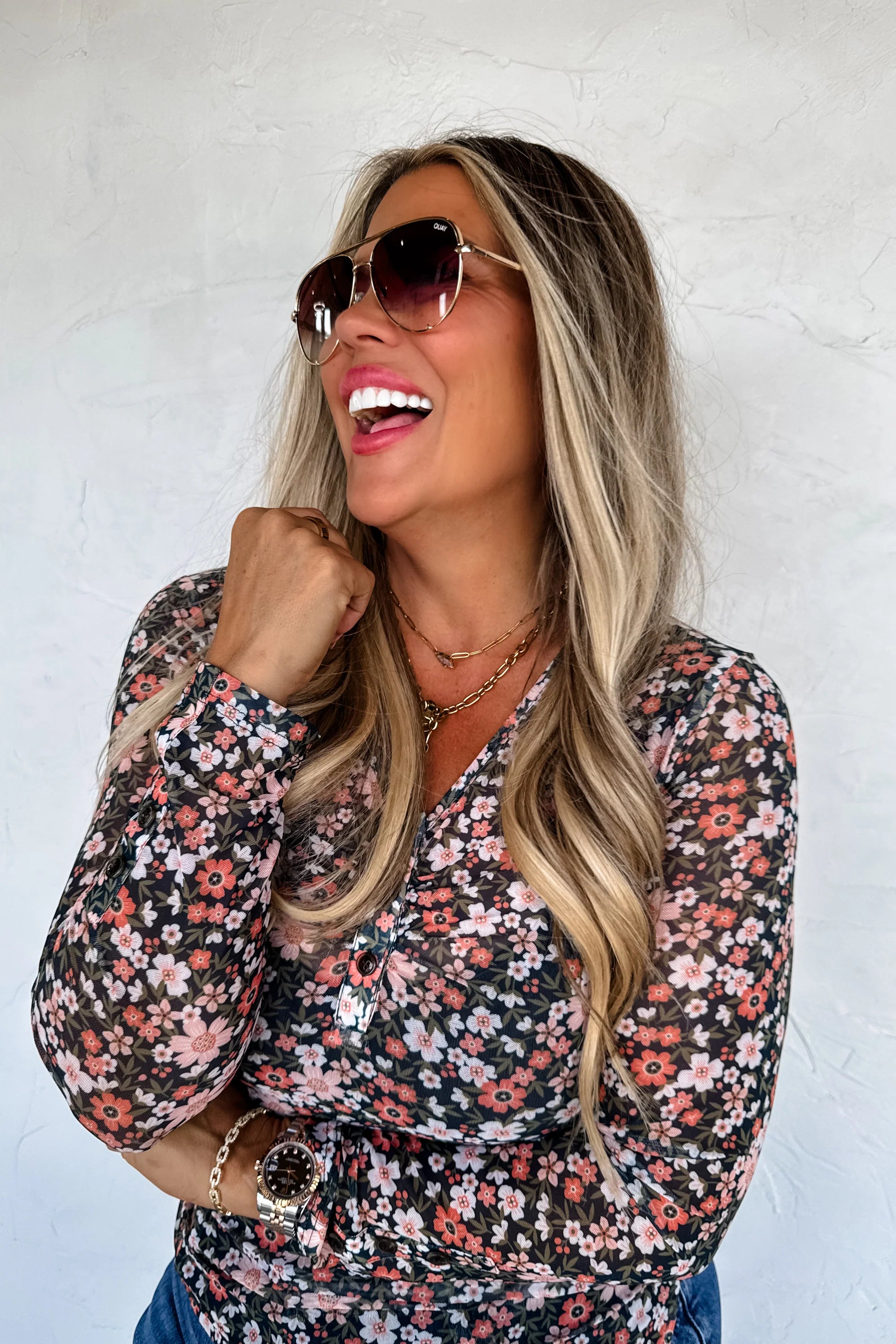 ANNIE VNECK MESH TOP - The Elevated Hippie