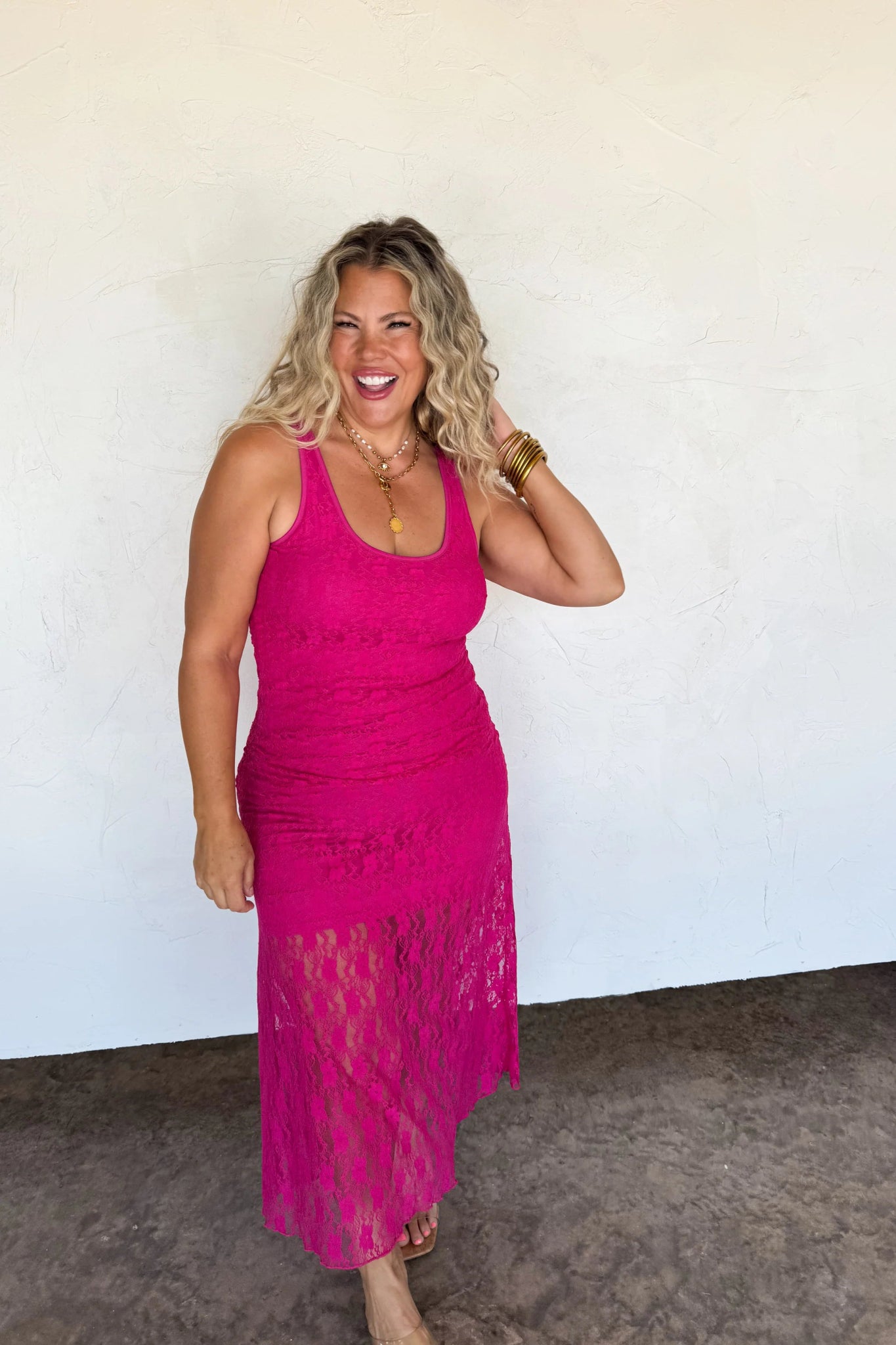 Leely Lace Dress with Built-In Cami – Stretchy Summer Cover-Up or Dres - The Elevated Hippie