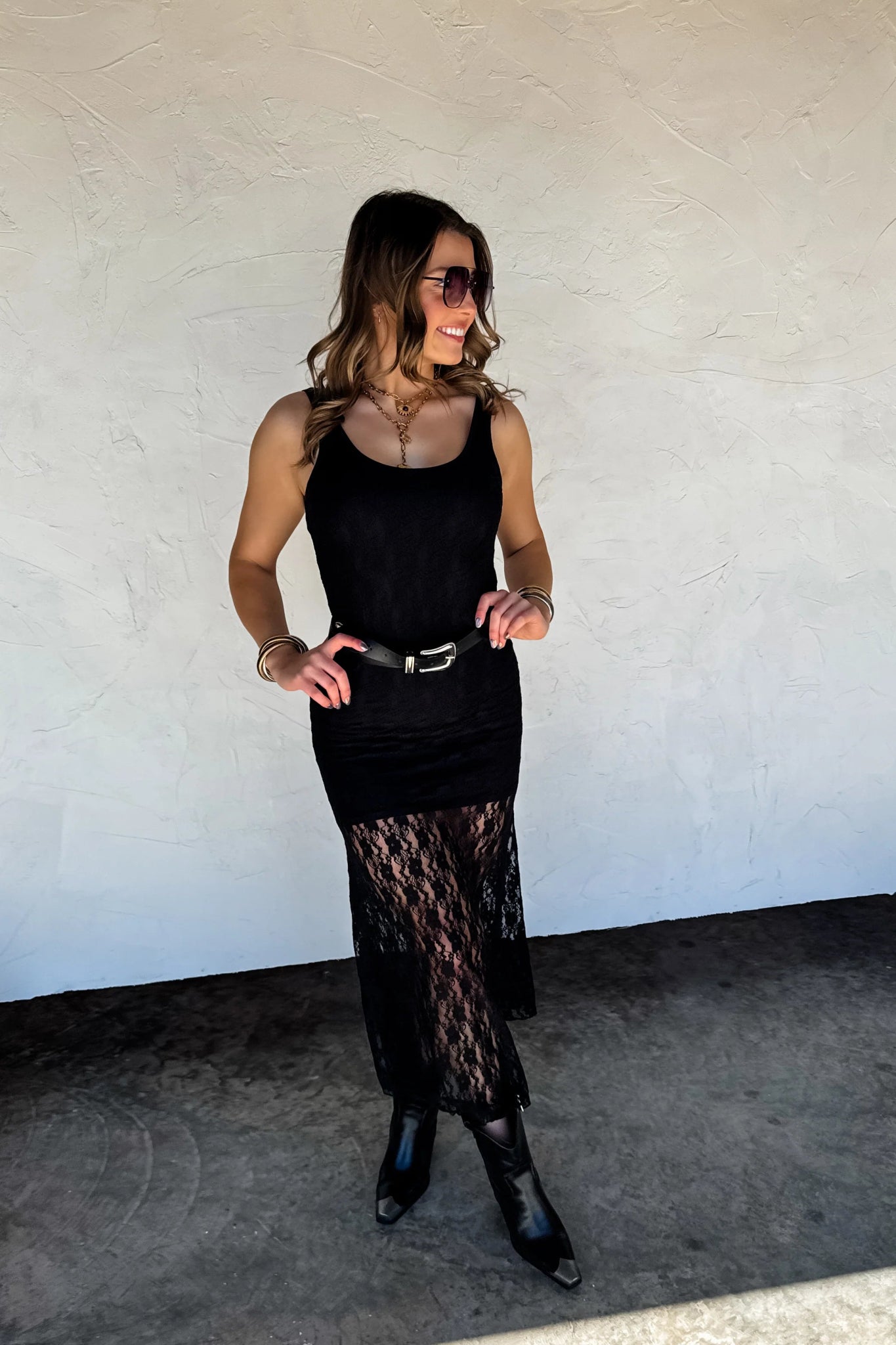 Leely Lace Dress with Built-In Cami – Stretchy Summer Cover-Up or Dres - The Elevated Hippie