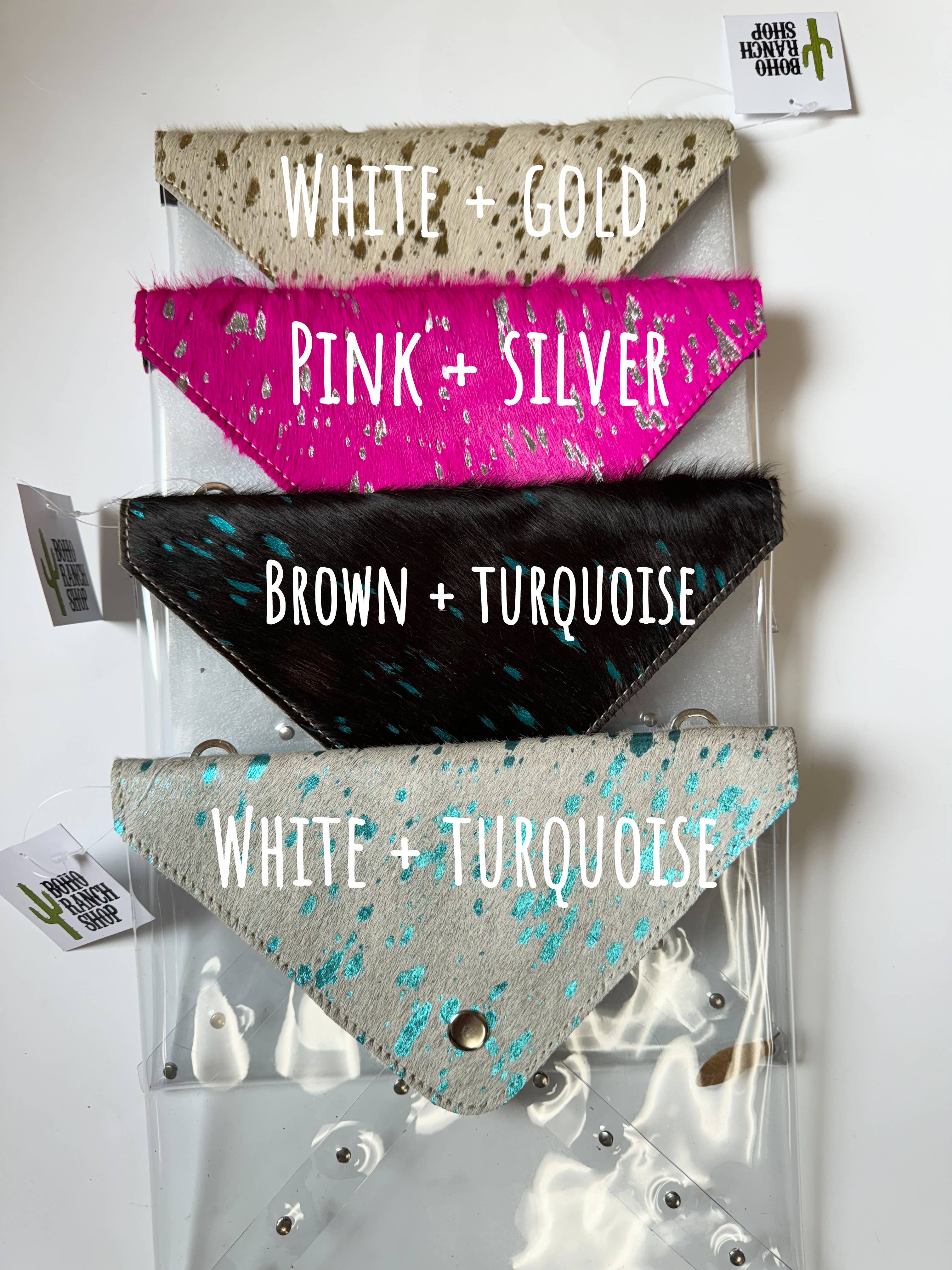 Western Cowhide Hairon Clear Crossbody Purse - The Elevated Hippie