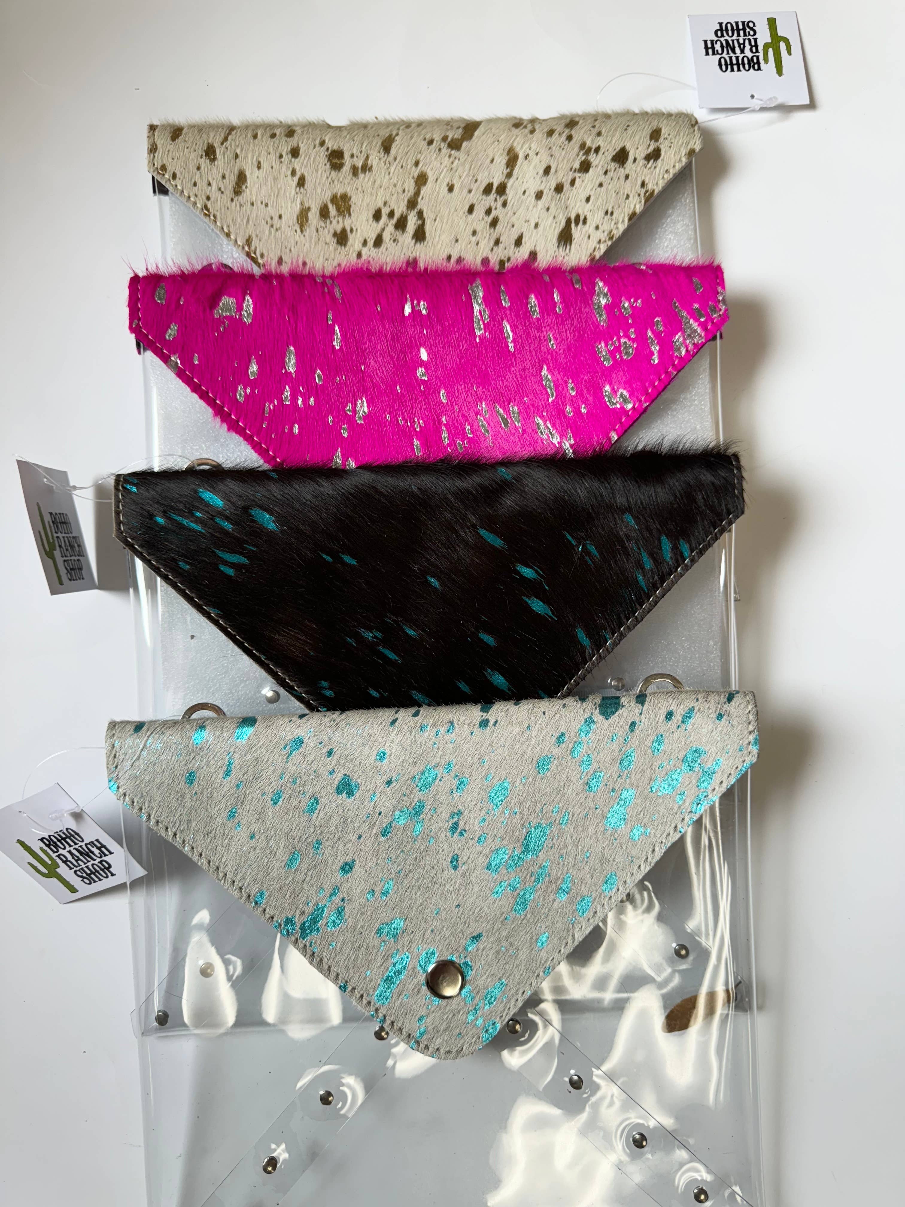 Western Cowhide Hairon Clear Crossbody Purse - The Elevated Hippie