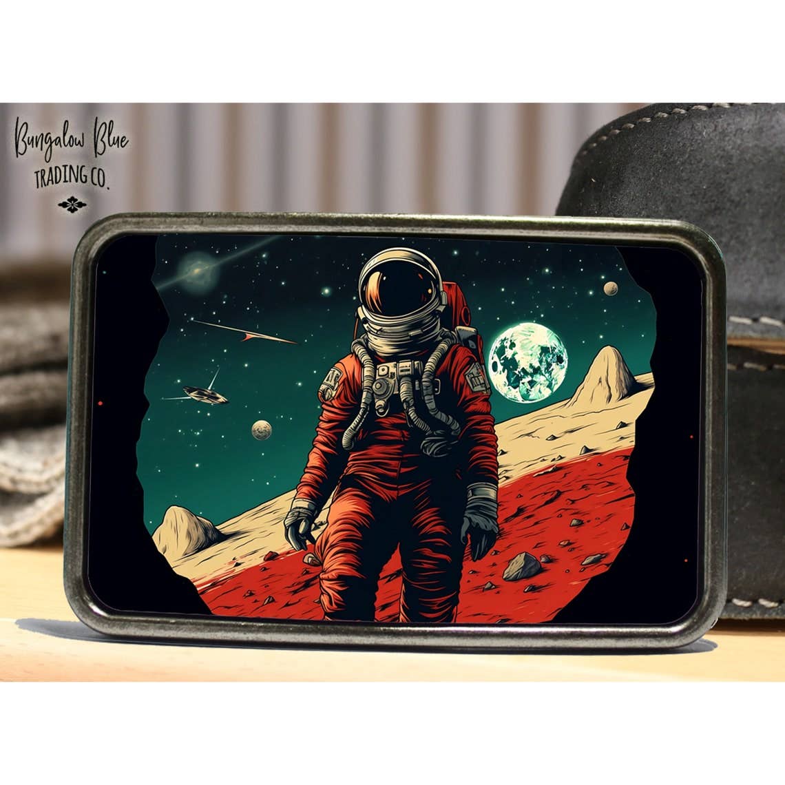 Futuristic Space Astronaut Belt Buckle - The Elevated Hippie