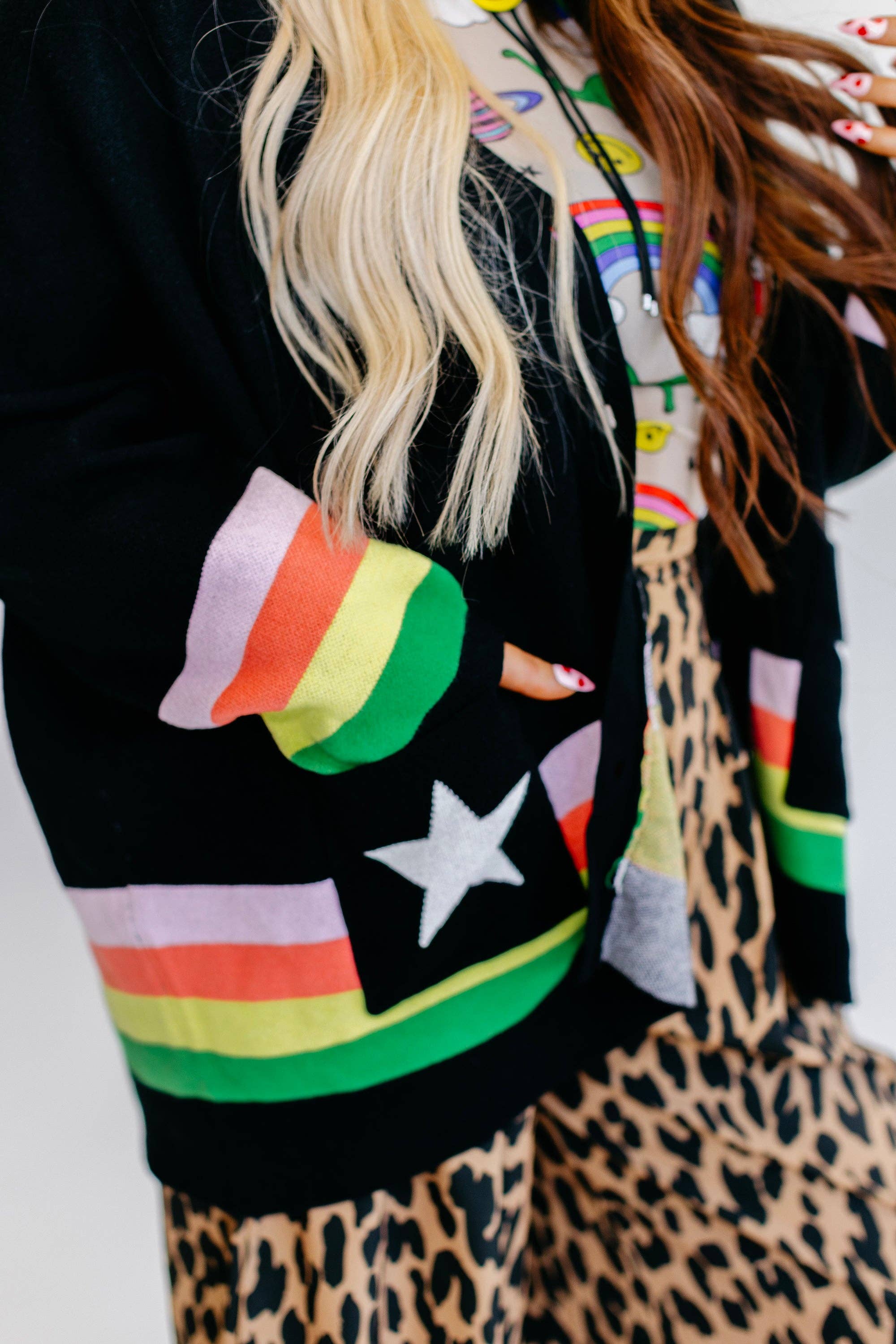 Black Saturn Oversized Boxy Cardigan - The Elevated Hippie