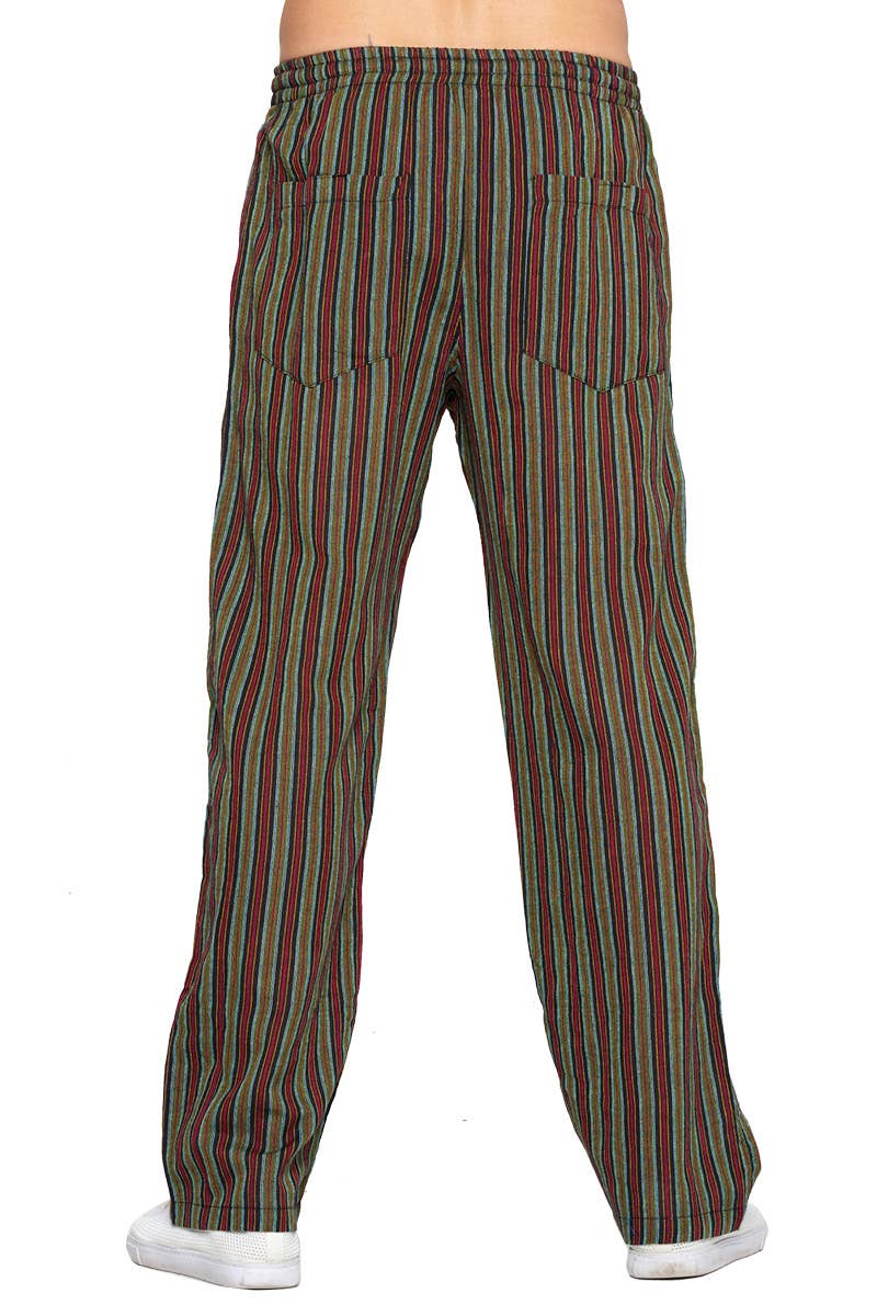 Striped Men's Pants boho clothing, festival outfit, hippie style apparel | Elevated Hippie