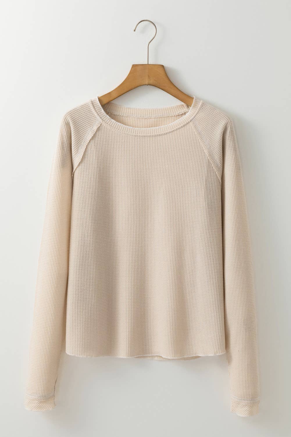 Lovesoft Textured Round Neck Long Sleeve Knit Top – Green boho clothing, festival outfit, hippie style apparel | Elevated Hippie