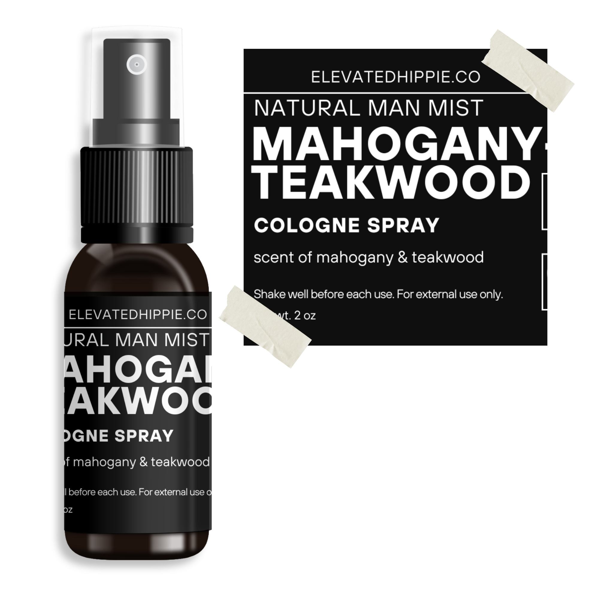 Mahogany + Teakwood Natural Man Mist Cologne Spray – Warm & Refined (2 oz) boho clothing, festival outfit, hippie style apparel | Elevated Hippie