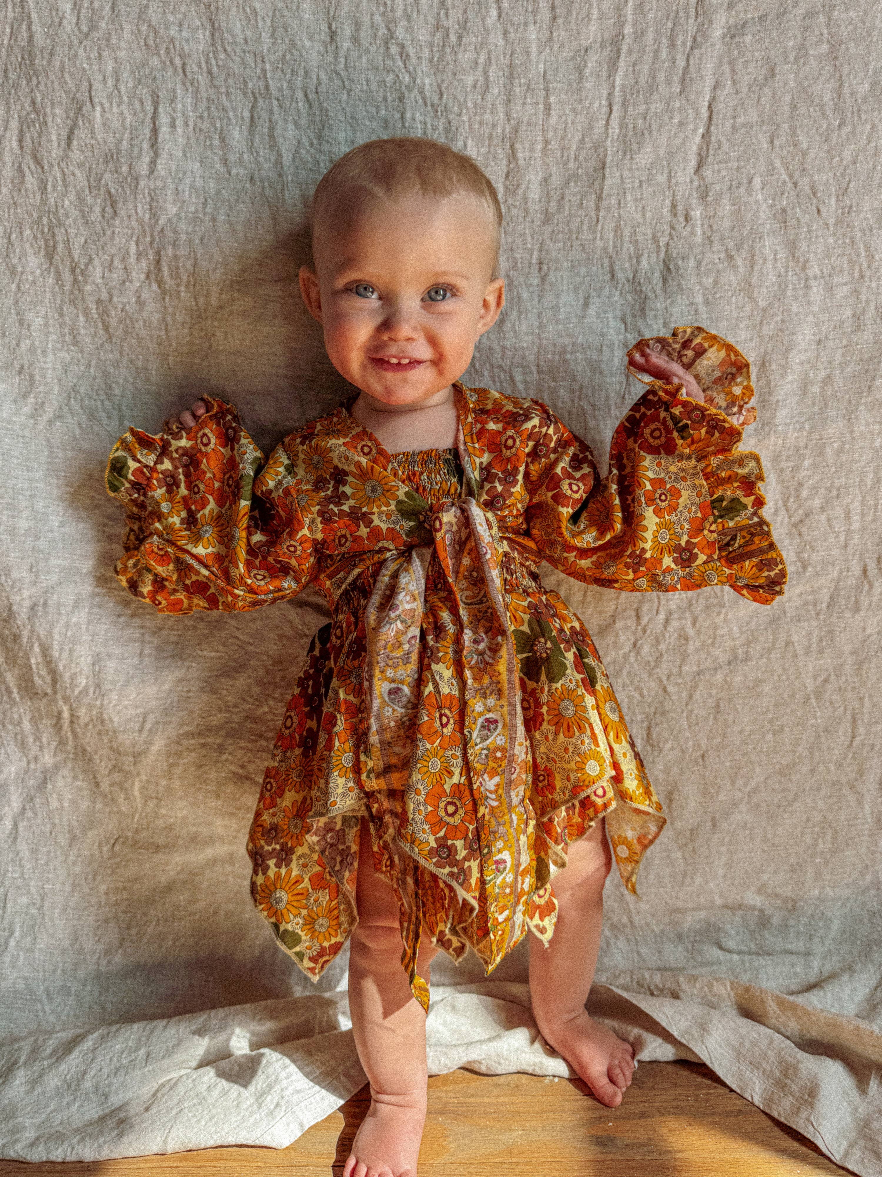 Baby Toddler Fairy Dress, Hippie Boho Kids Flower Dress boho clothing, festival outfit, hippie style apparel | Elevated Hippie