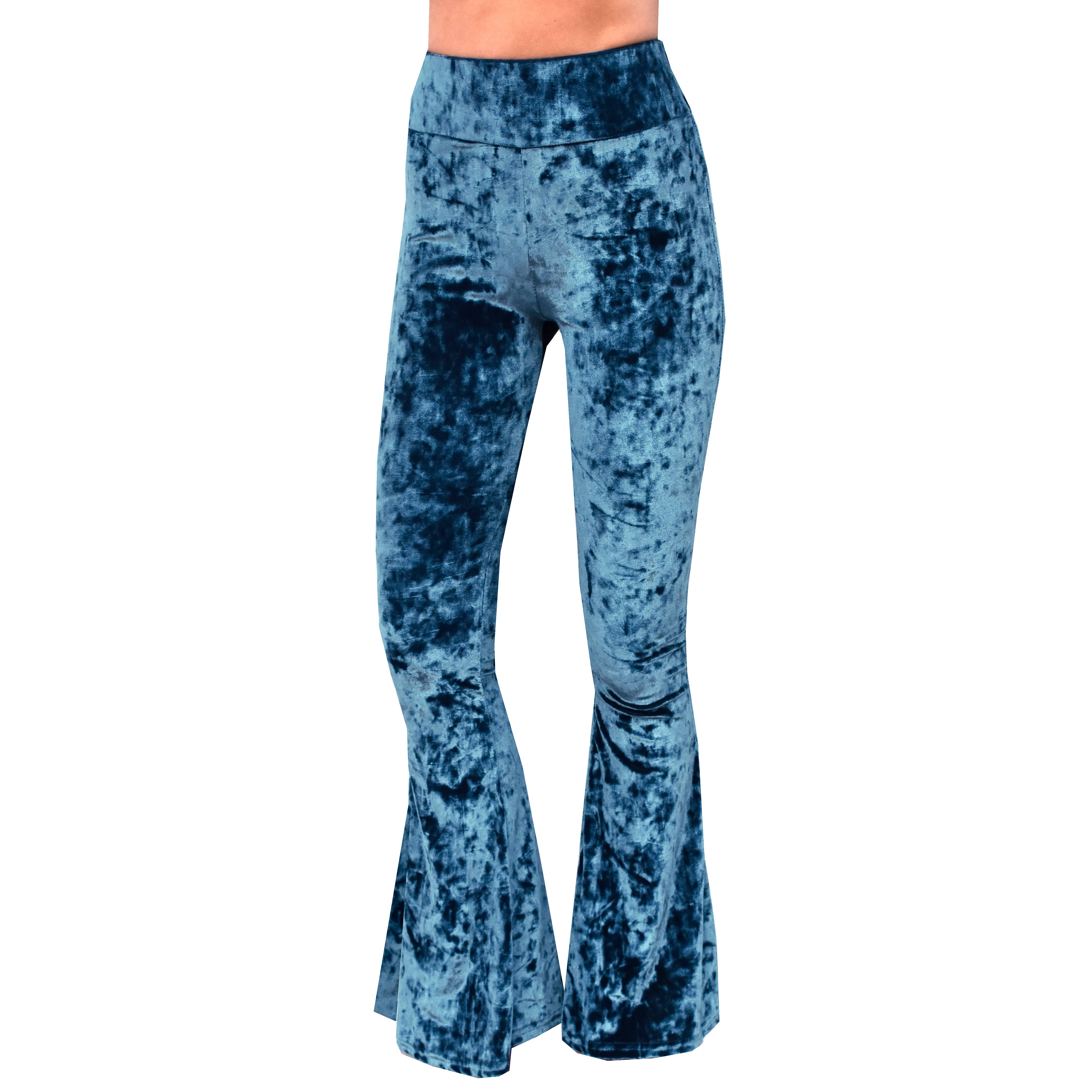 Velvet Bell Bottoms - Indigo - The Elevated Hippie