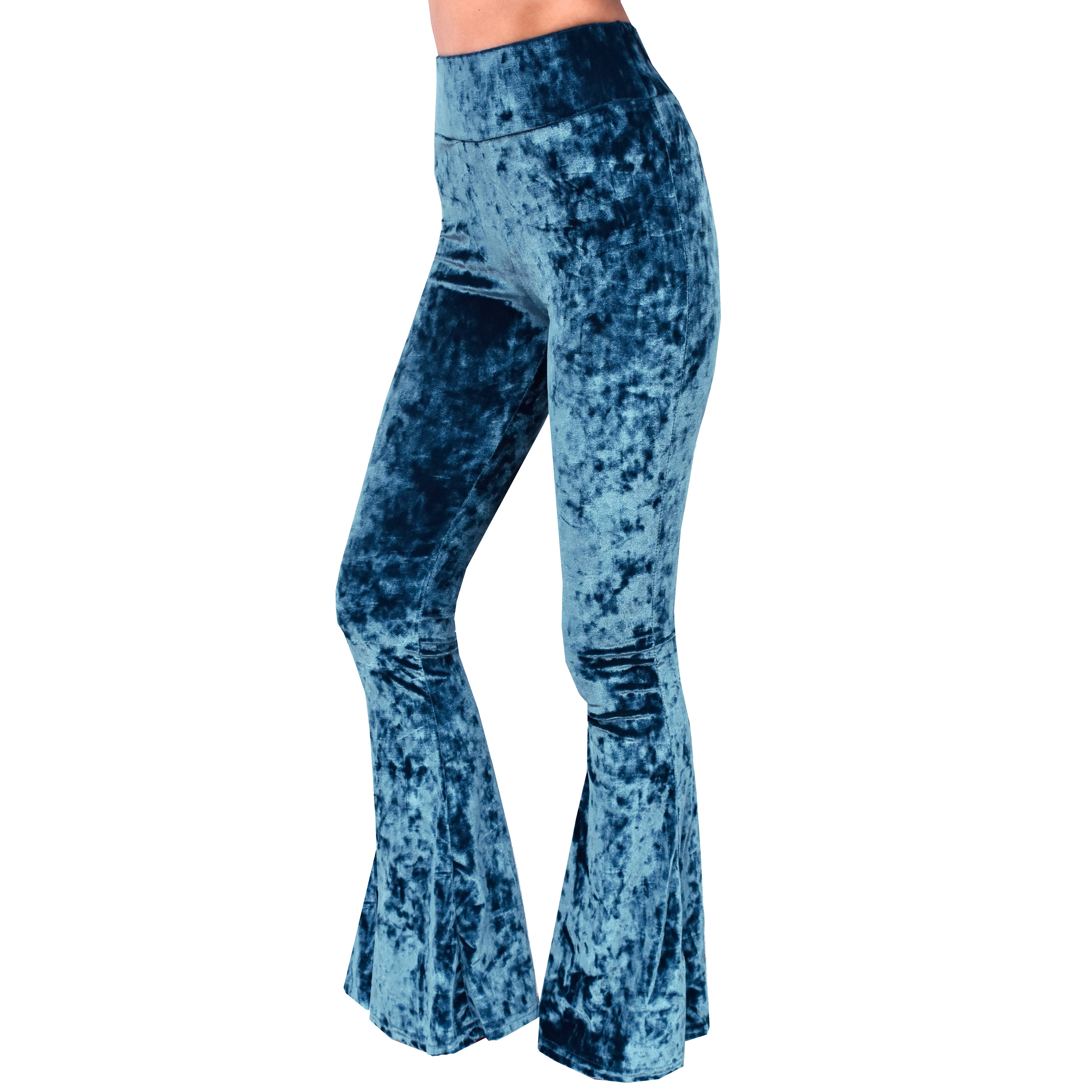 Velvet Bell Bottoms - Indigo - The Elevated Hippie