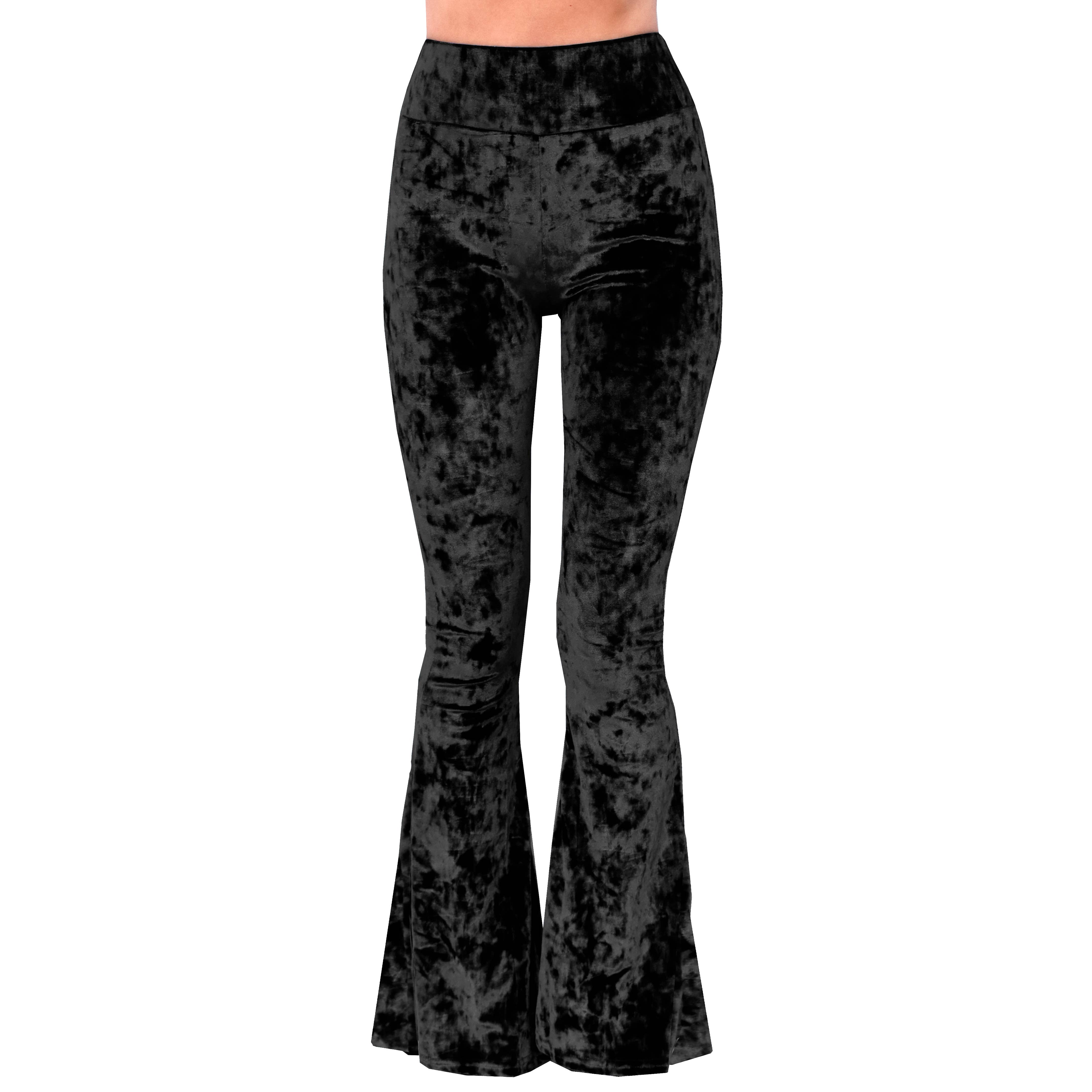 Velvet Bell Bottoms - Black - The Elevated Hippie