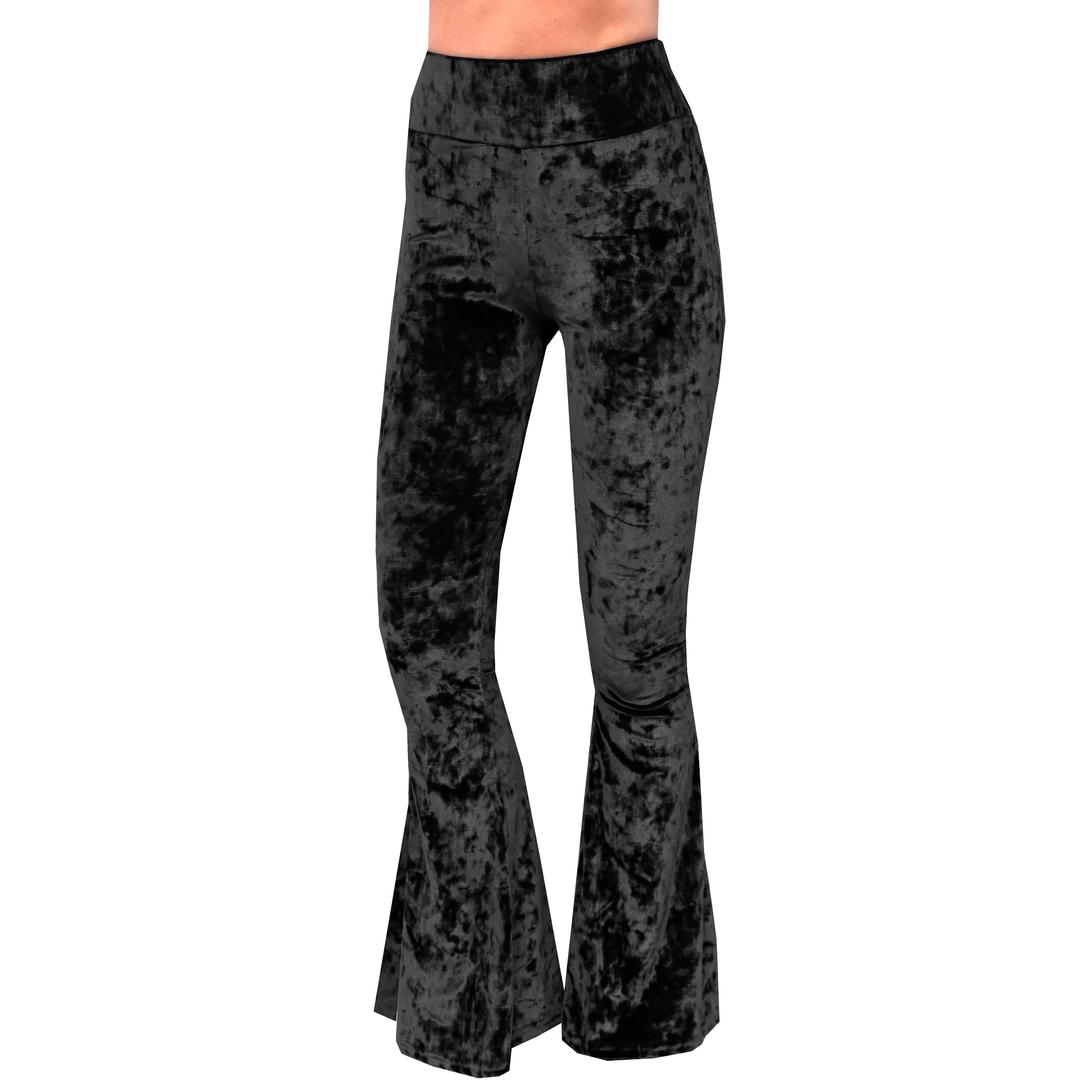 Velvet Bell Bottoms - Black - The Elevated Hippie