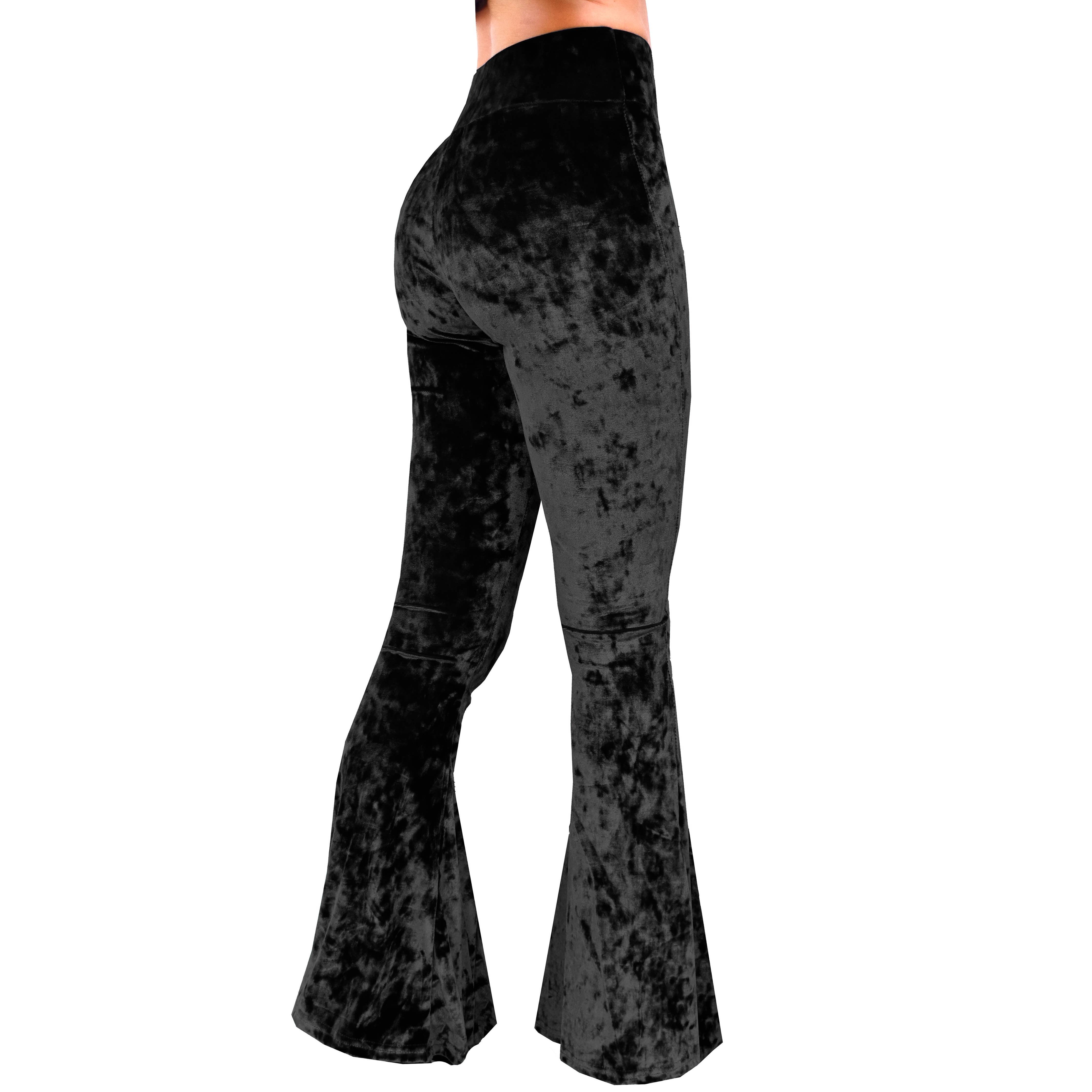 Velvet Bell Bottoms - Black - The Elevated Hippie