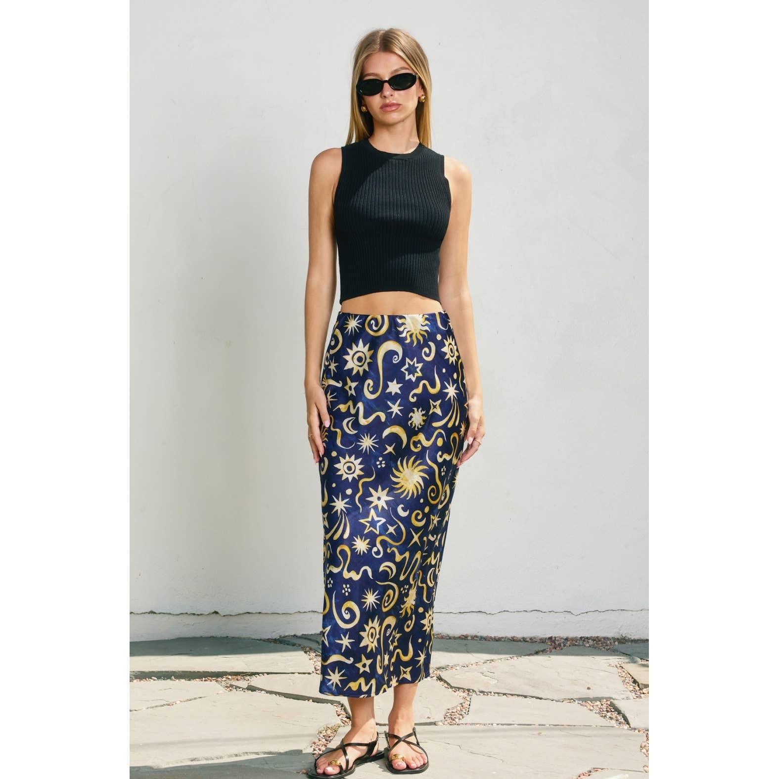 Deep Space Pull On Maxi Skirt - The Elevated Hippie