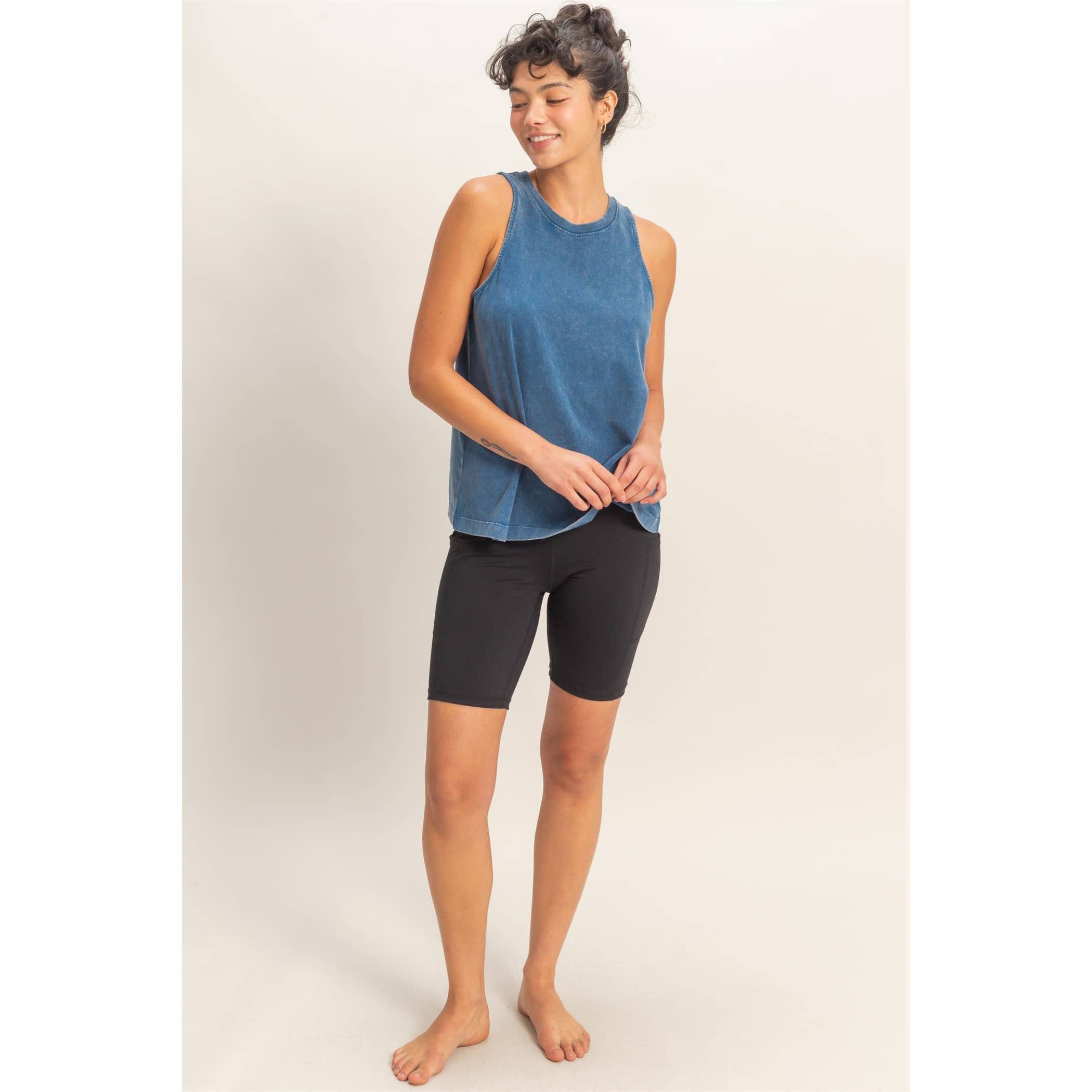 Mineral Washed Sleeveless Top boho clothing, festival outfit, hippie style apparel | Elevated Hippie