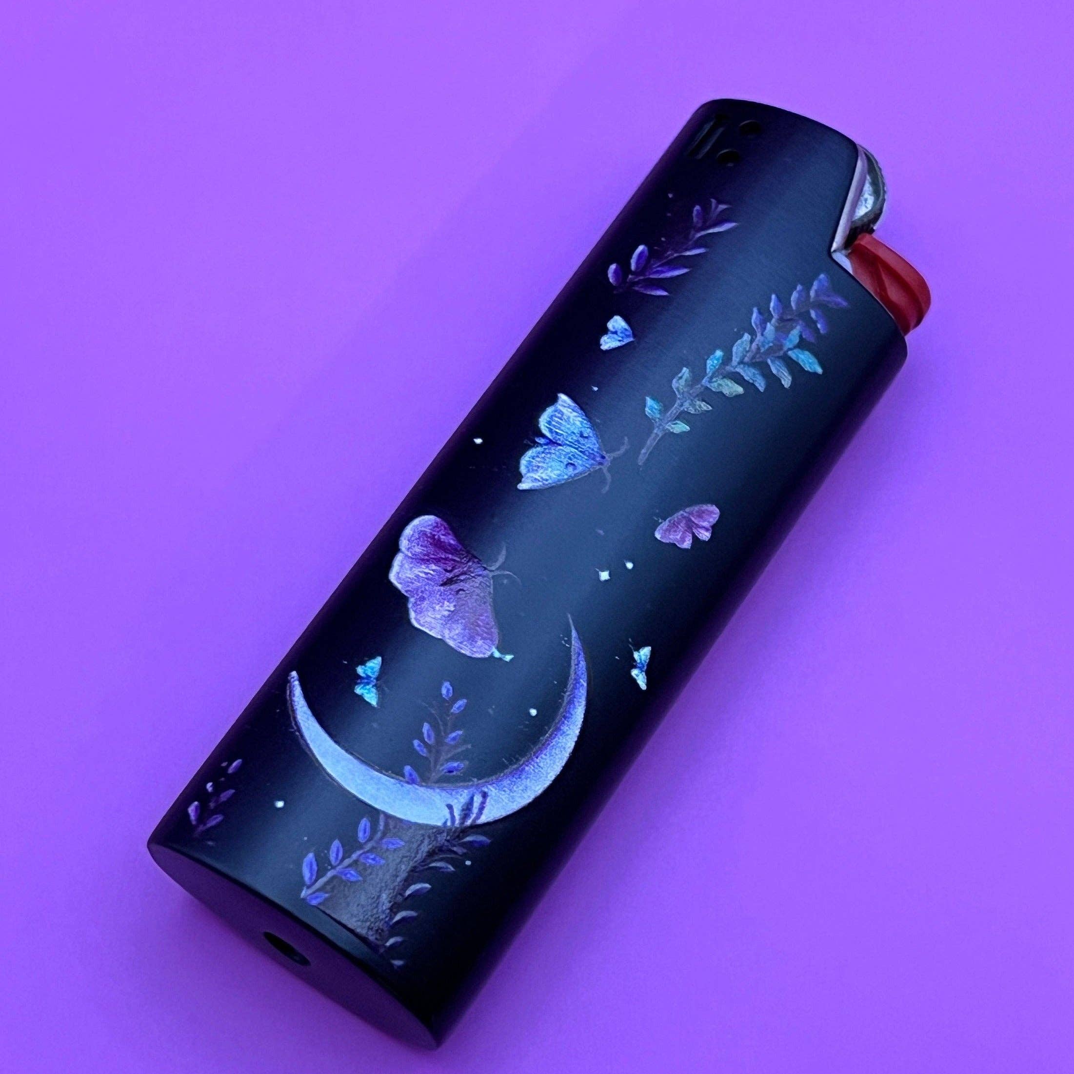 Lighter Case "Moon & Butterfly" boho clothing, festival outfit, hippie style apparel | Elevated Hippie