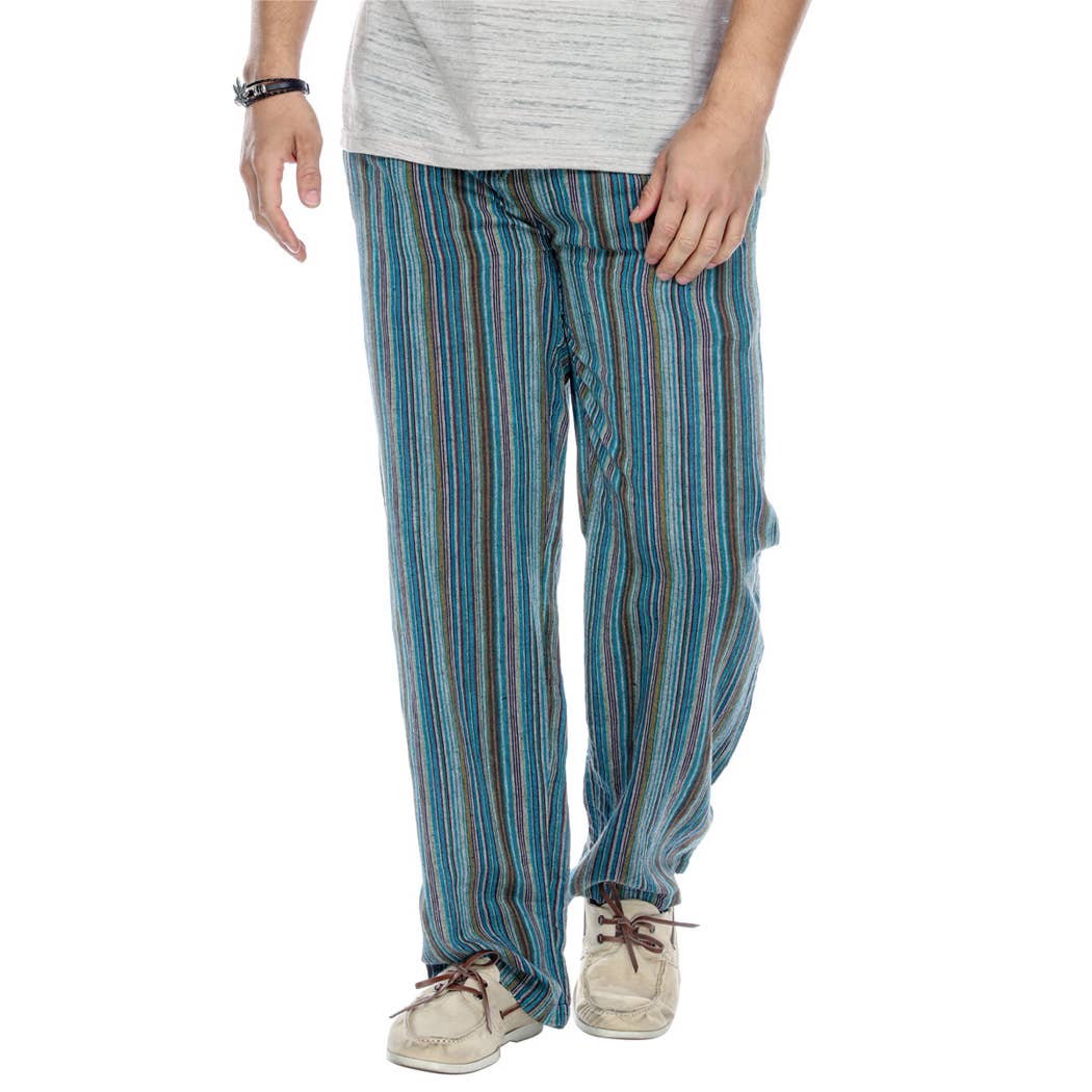 Striped Men's Pants boho clothing, festival outfit, hippie style apparel | Elevated Hippie