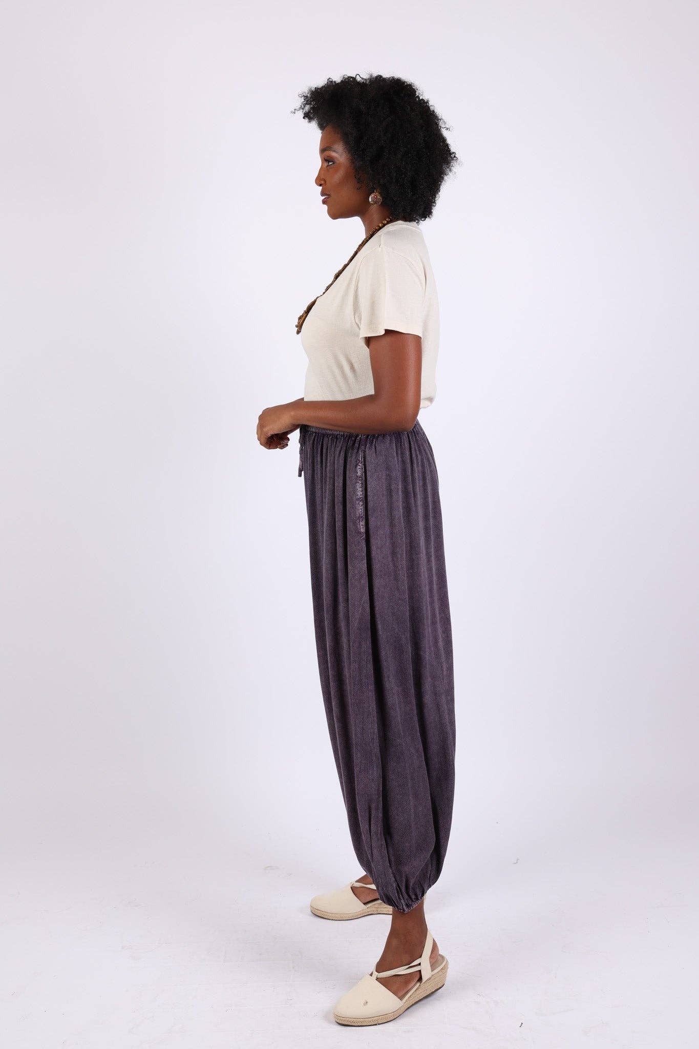 Stonewashed Harem Pants: Cuffed Hem (Fall Colors) boho clothing, festival outfit, hippie style apparel | Elevated Hippie