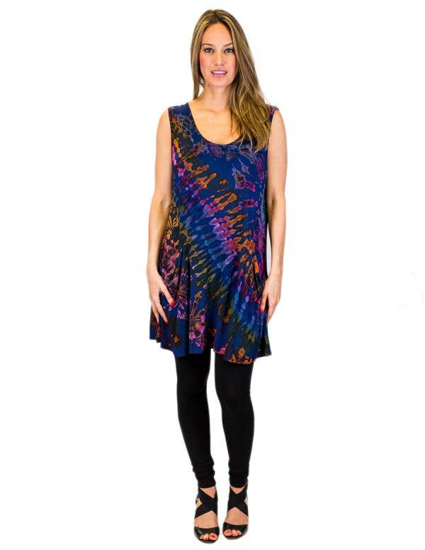 Sleeveless Tunic Viscose Spandex Dress boho clothing, festival outfit, hippie style apparel | Elevated Hippie