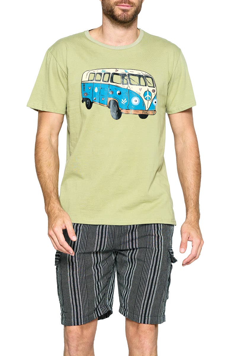 Men's Striped Shorts With Pockets boho clothing, festival outfit, hippie style apparel | Elevated Hippie