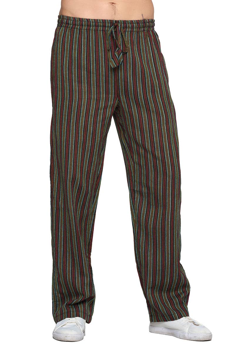 Striped Men's Pants boho clothing, festival outfit, hippie style apparel | Elevated Hippie