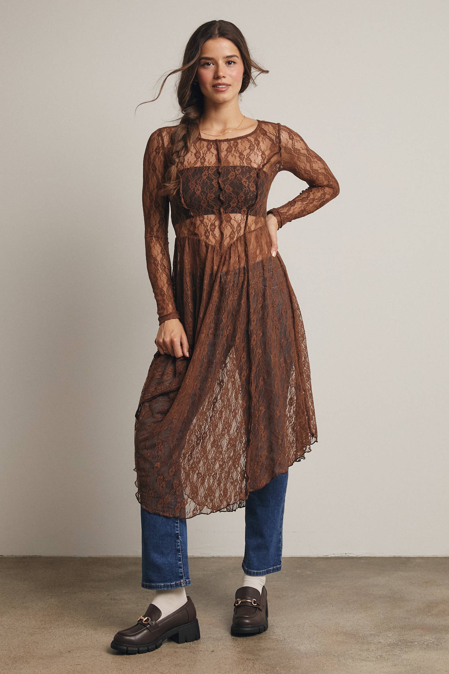 Sheer Lace Layering Dress - The Elevated Hippie