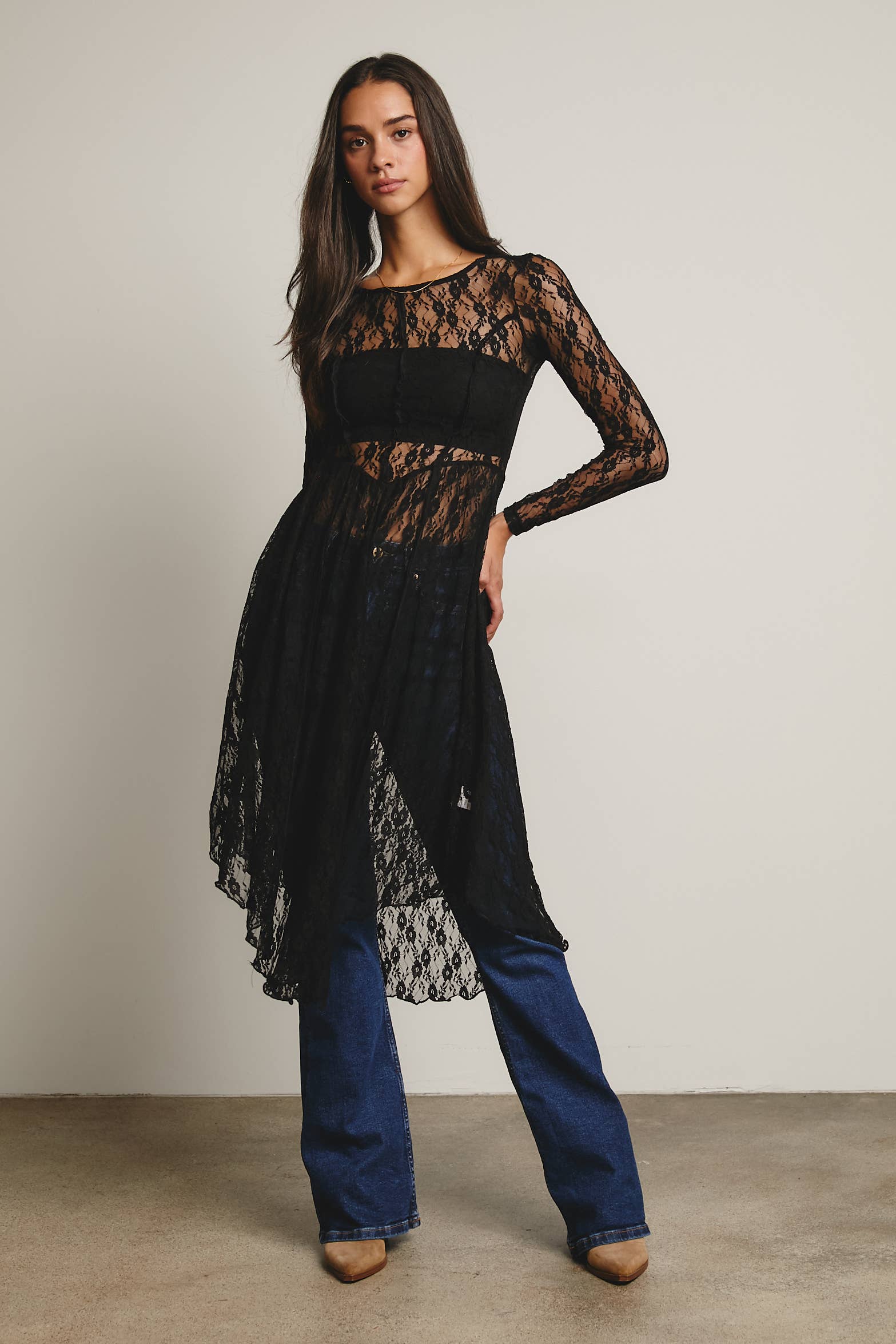Sheer Lace Layering Dress - The Elevated Hippie