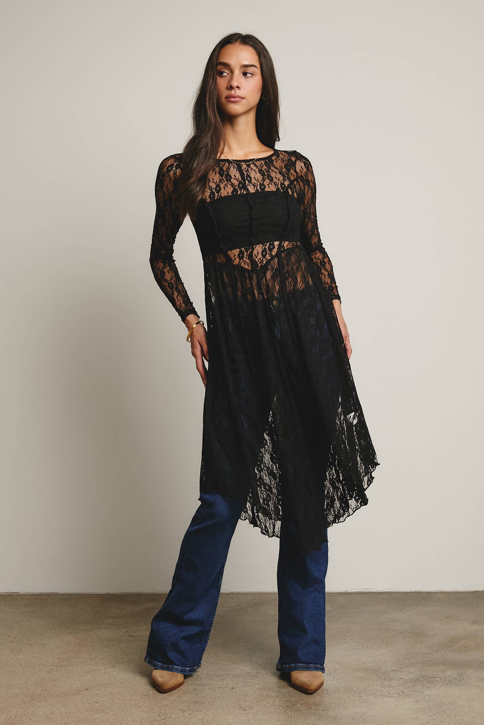 Sheer Lace Layering Dress - The Elevated Hippie