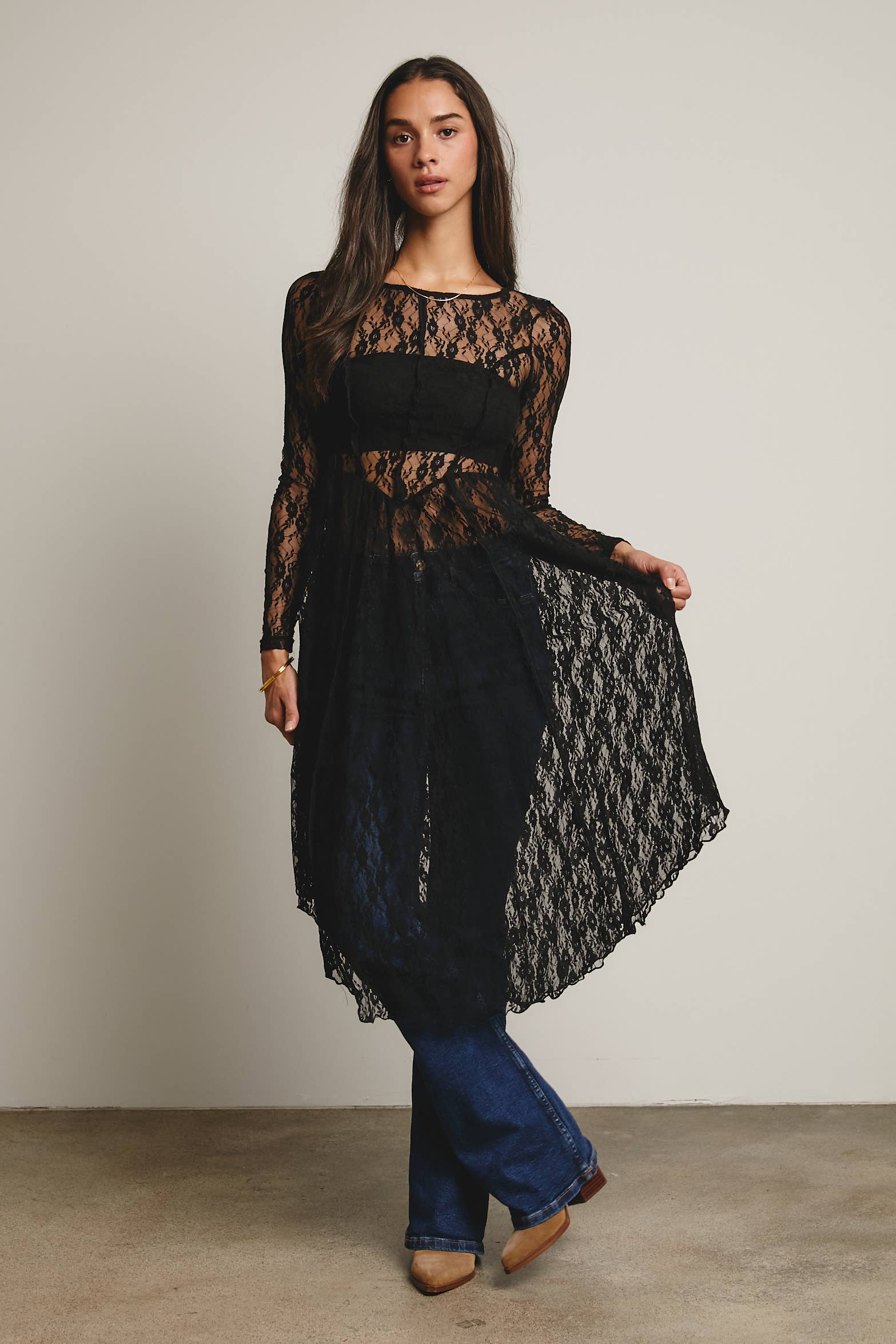 Sheer Lace Layering Dress - The Elevated Hippie