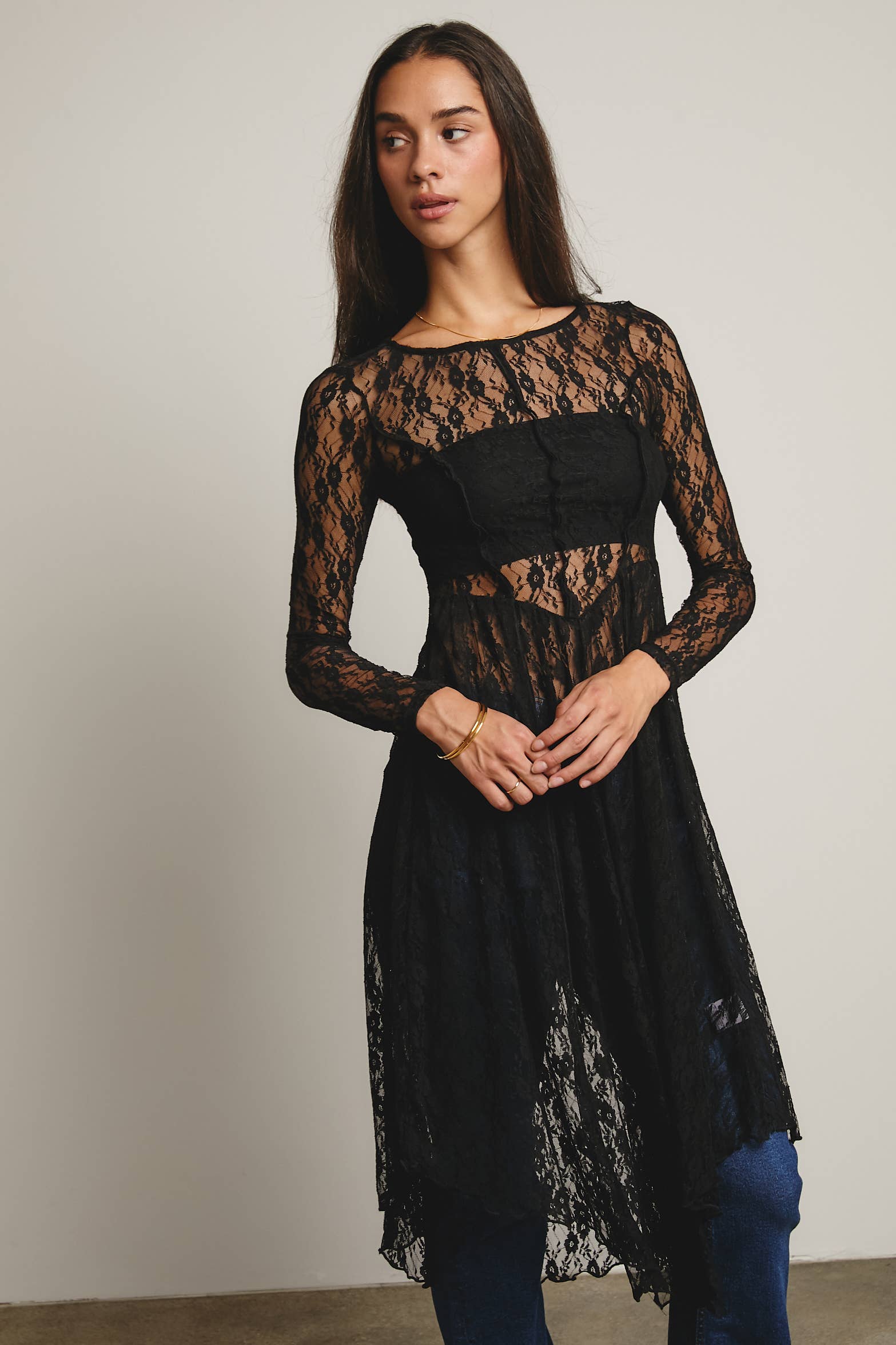 Sheer Lace Layering Dress - The Elevated Hippie